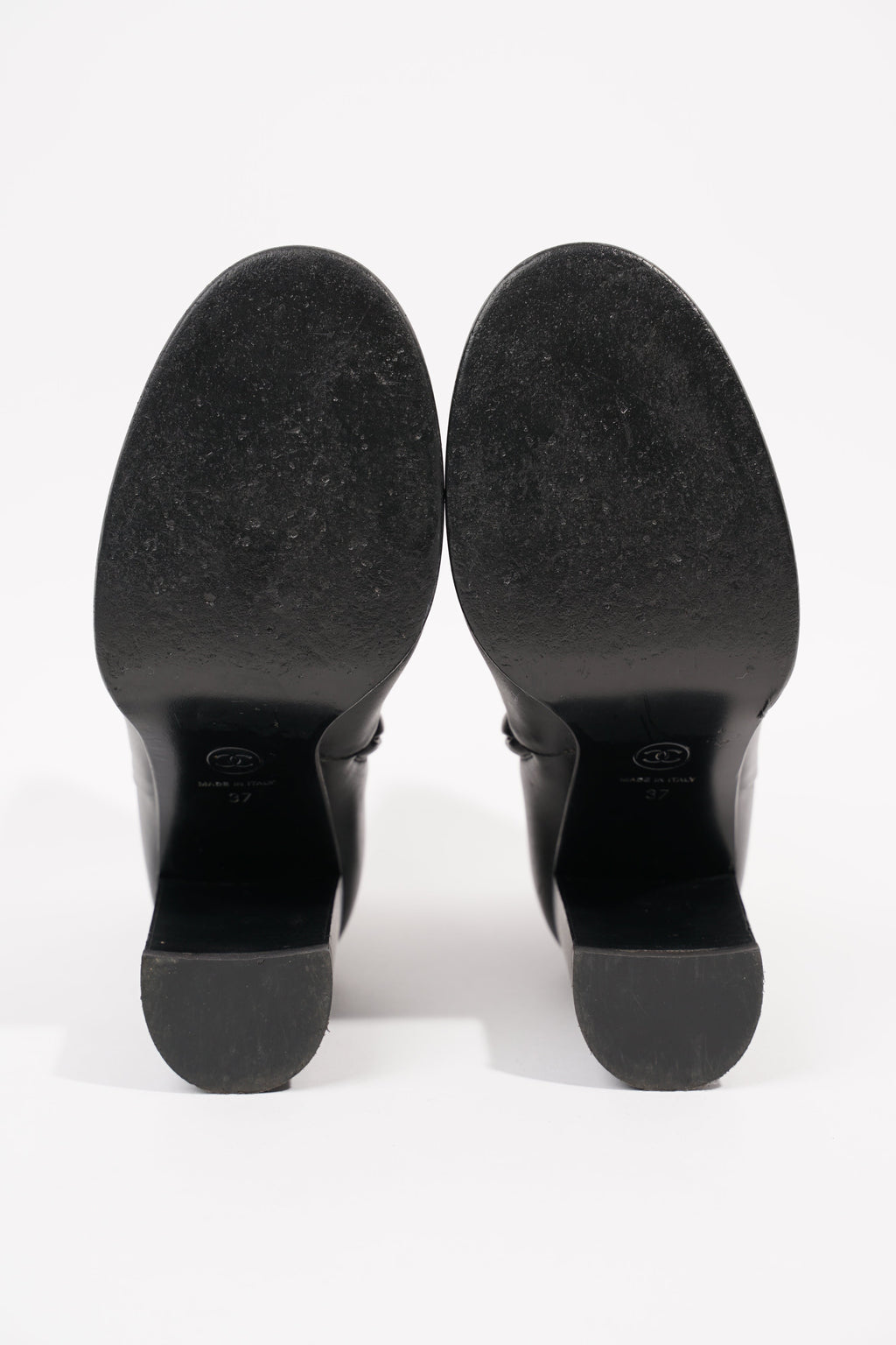 Chanel Womens CC Ankle Boot Black EU 37 / UK 4