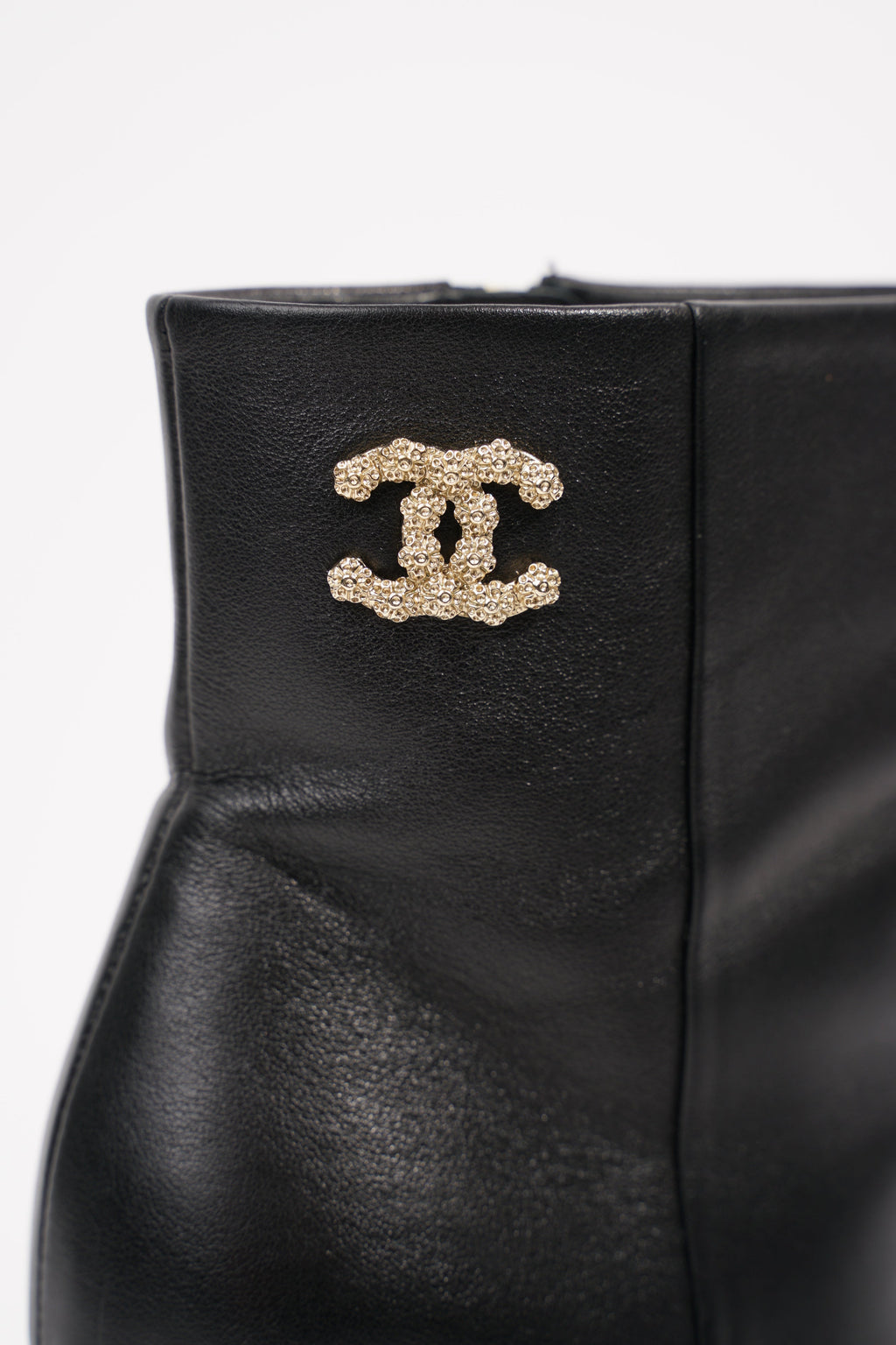 Chanel Womens CC Ankle Boot Black EU 37 / UK 4
