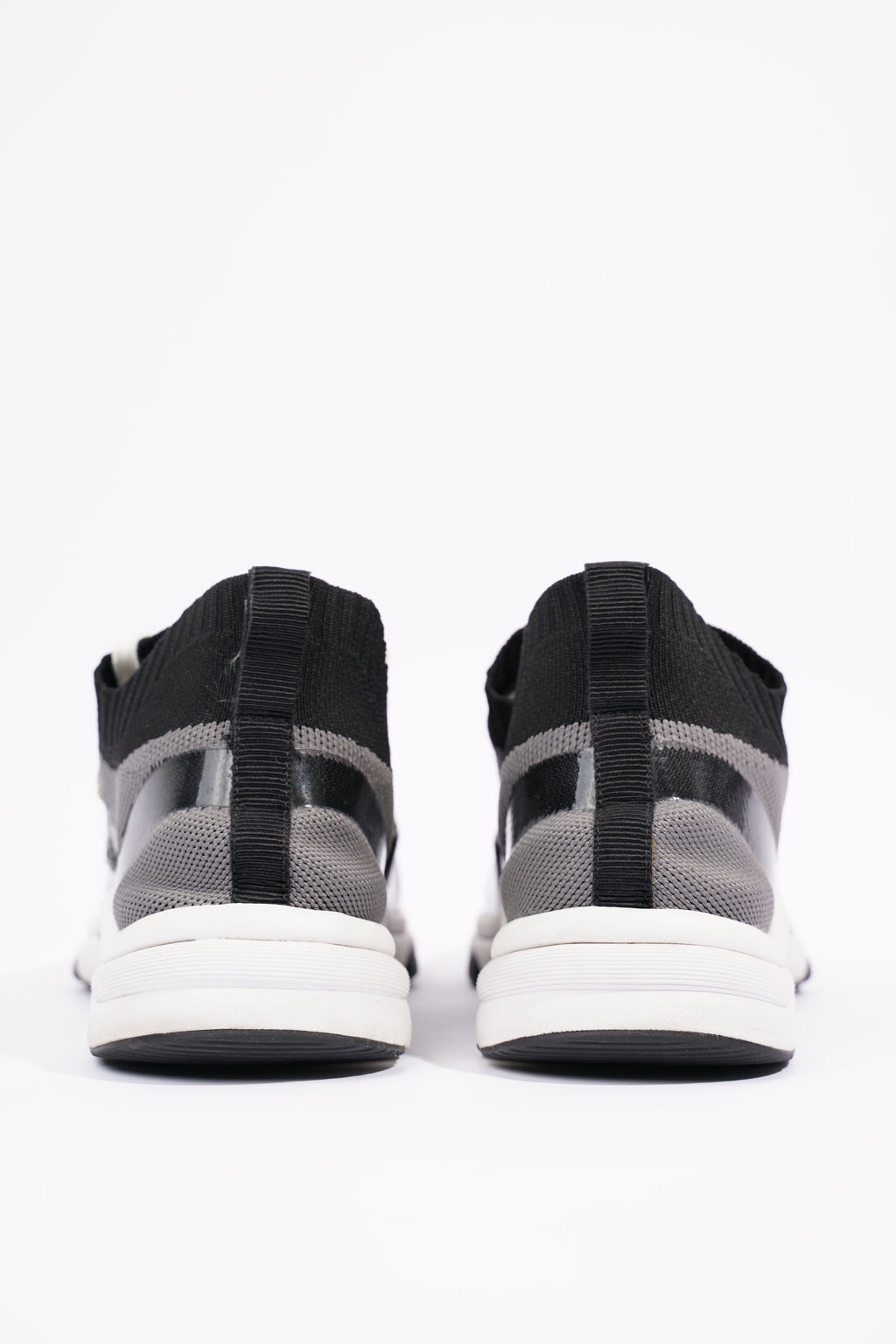 Chanel Womens CC Logo Knit Sneakers Black / Grey EU 40.5 / UK 7.5