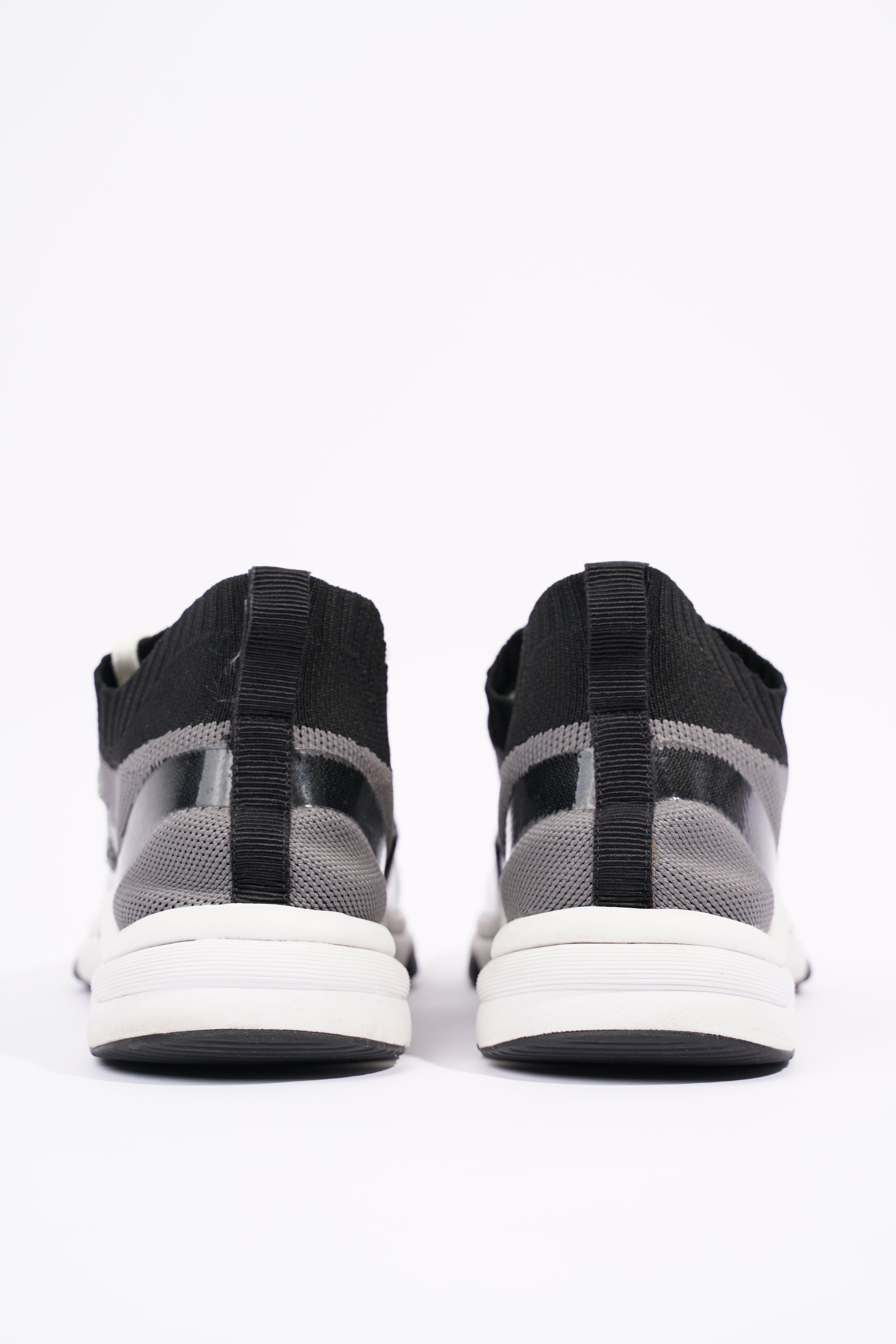 Chanel Womens CC Logo Knit Sneakers Black / Grey EU 40.5 / UK 7.5