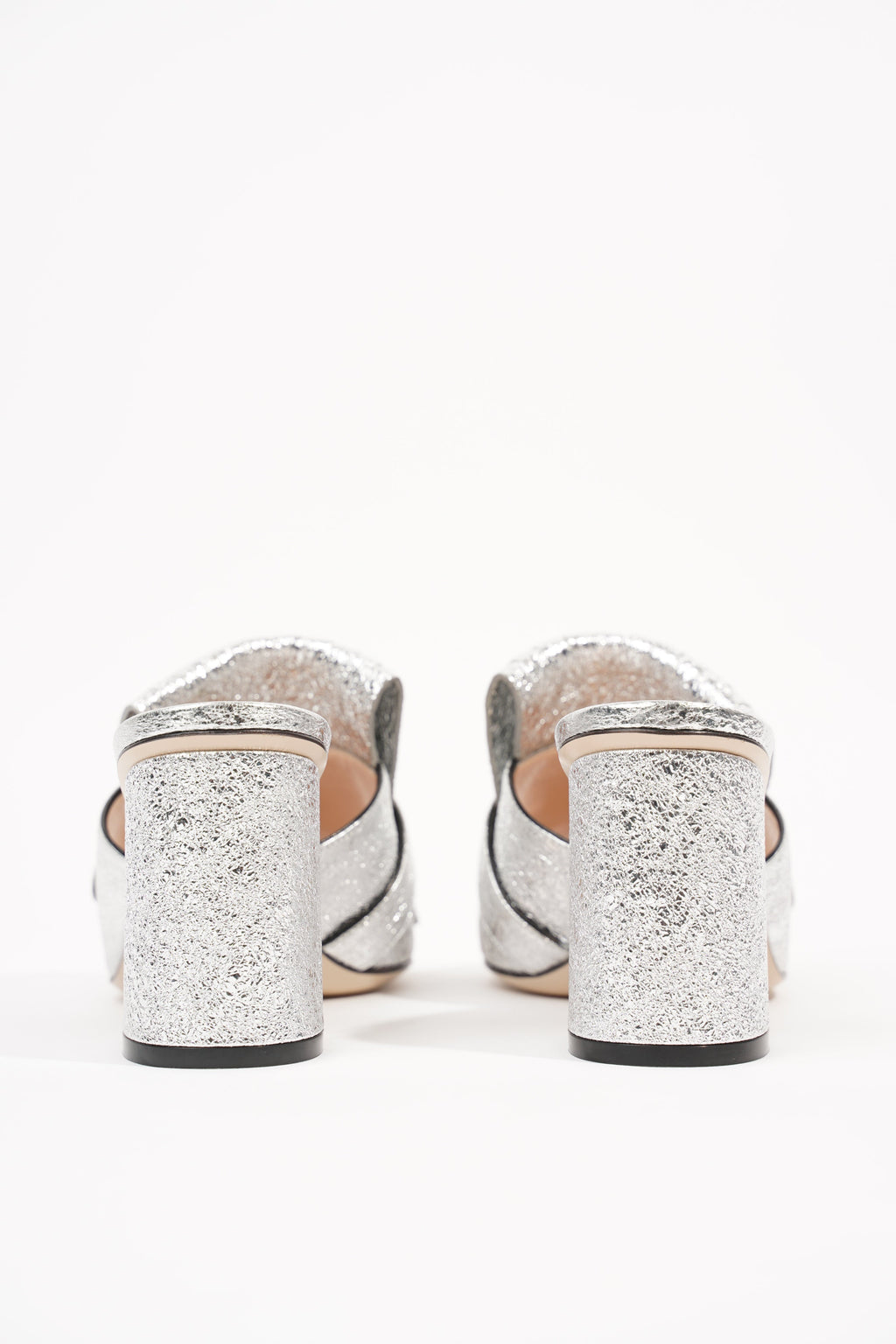 Gucci Womens Marmont Fringe Sandal Silver EU 38 / UK 5