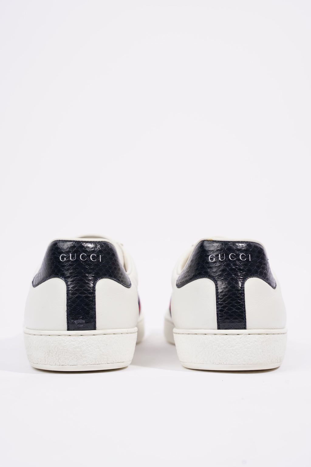 Gucci Mens Ace White / Navy / Red EU 44.5 / UK 10.5