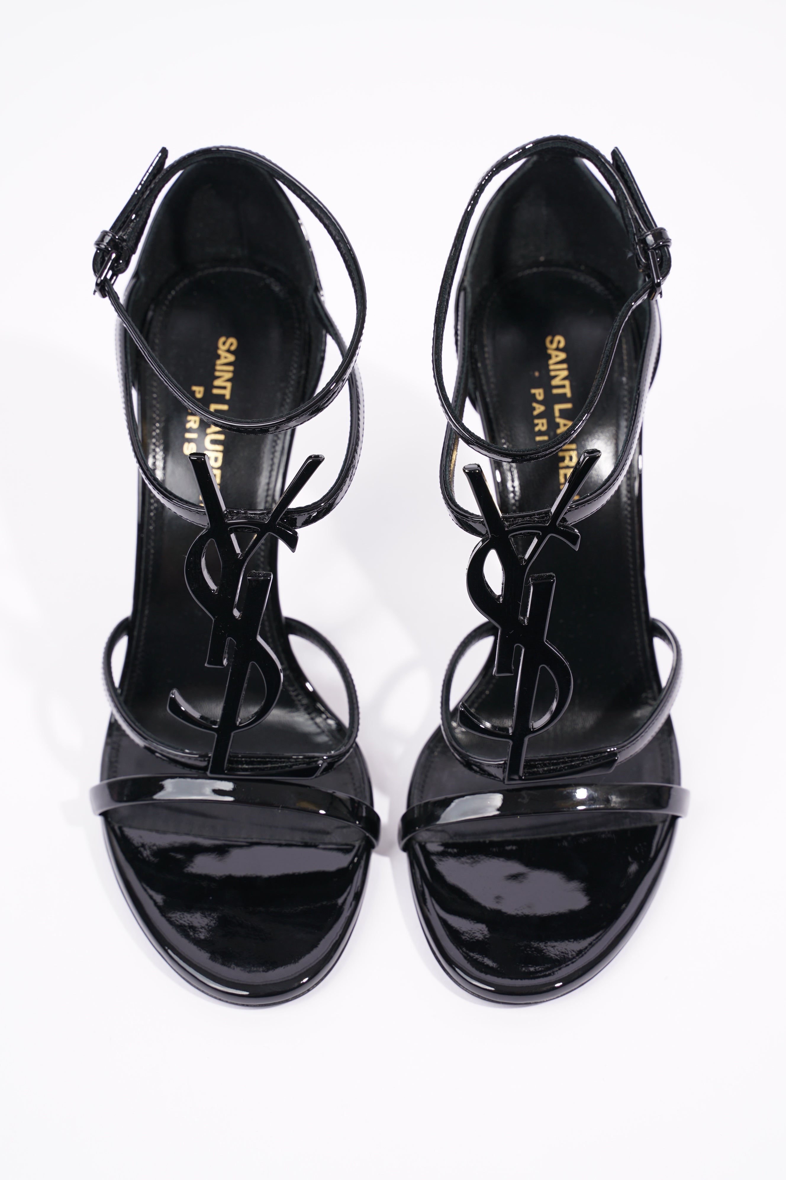 Saint Laurent Womens Cassandra 100 Patent Black EU 37 / UK 4