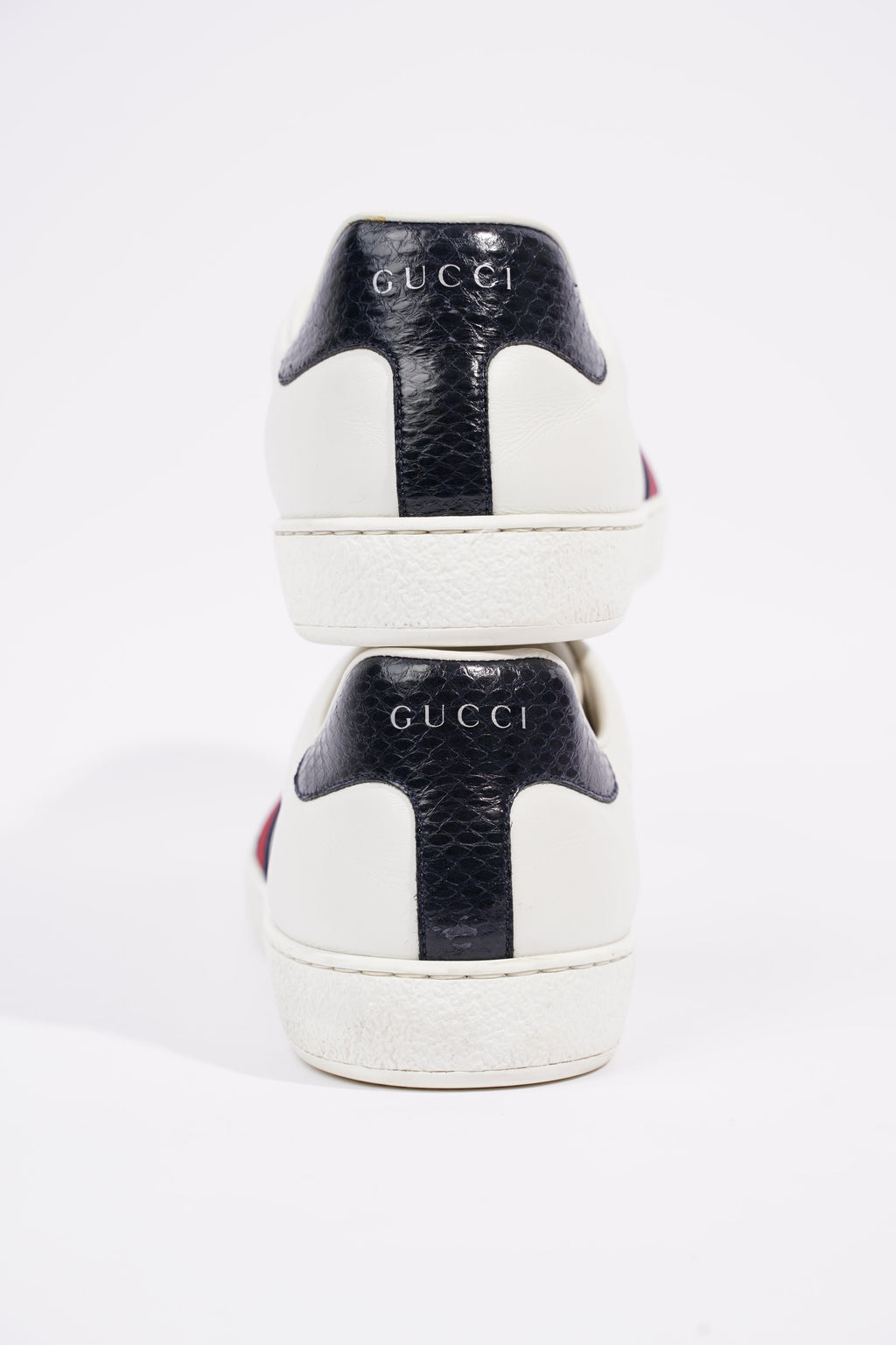 Gucci Mens Ace White / Navy / Red EU 44.5 / UK 10.5