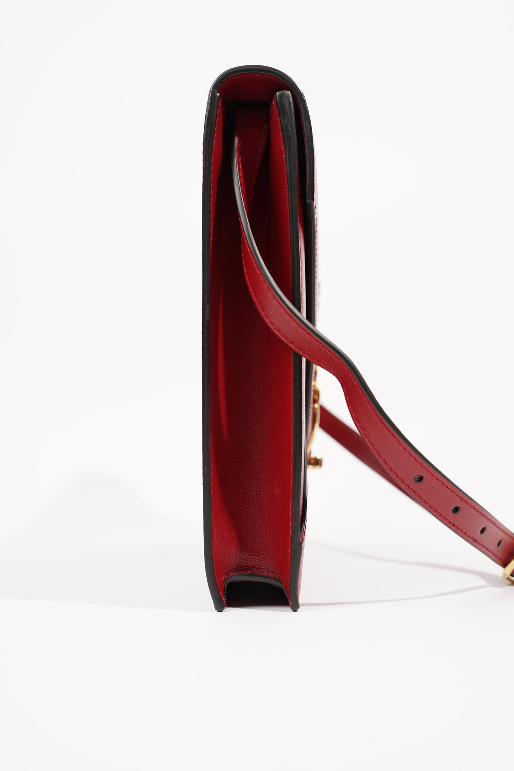 Gucci Womans Sylvie 1969 Shoulder Bag Red Medium