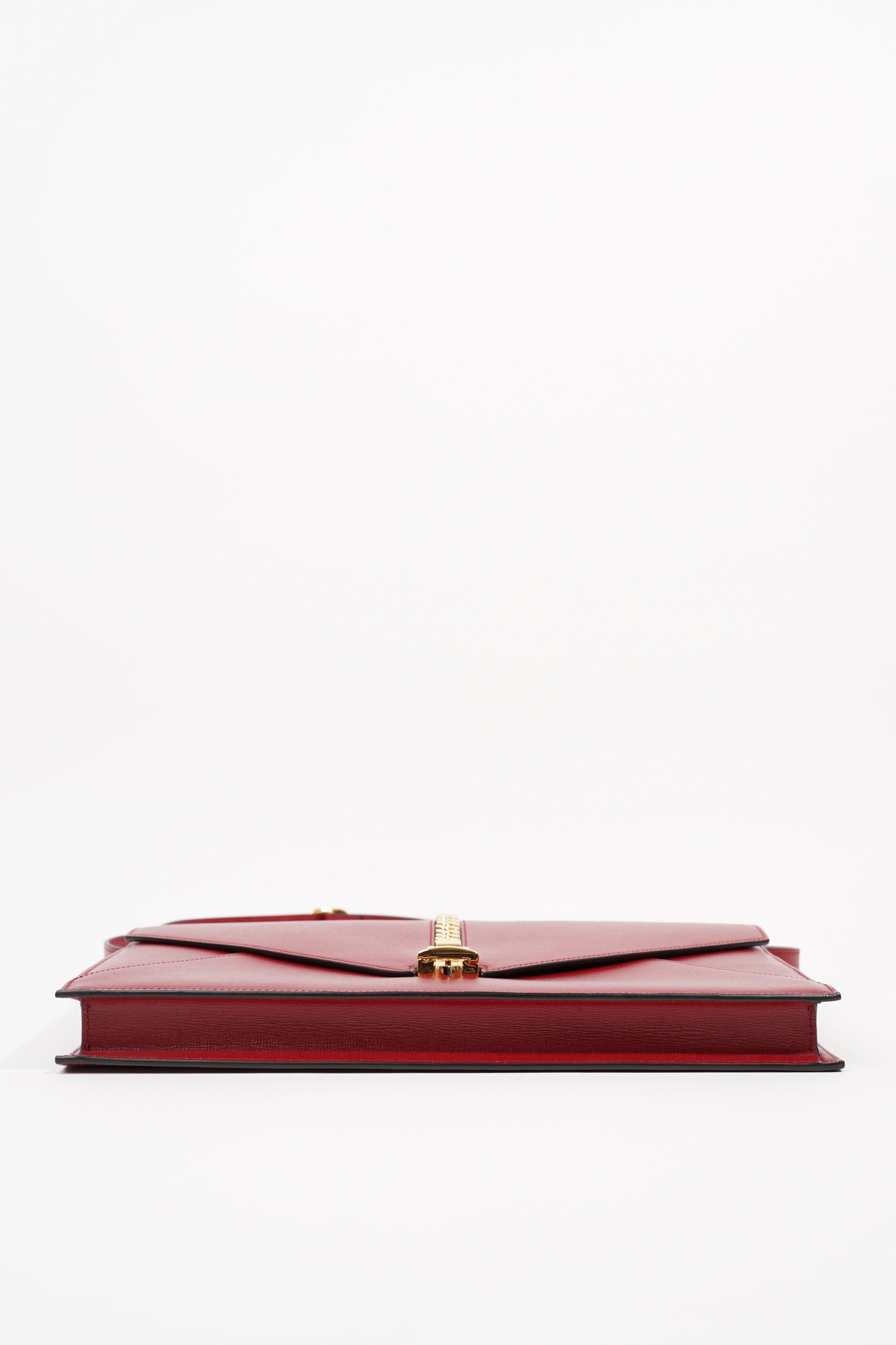 Gucci Womans Sylvie 1969 Shoulder Bag Red Medium