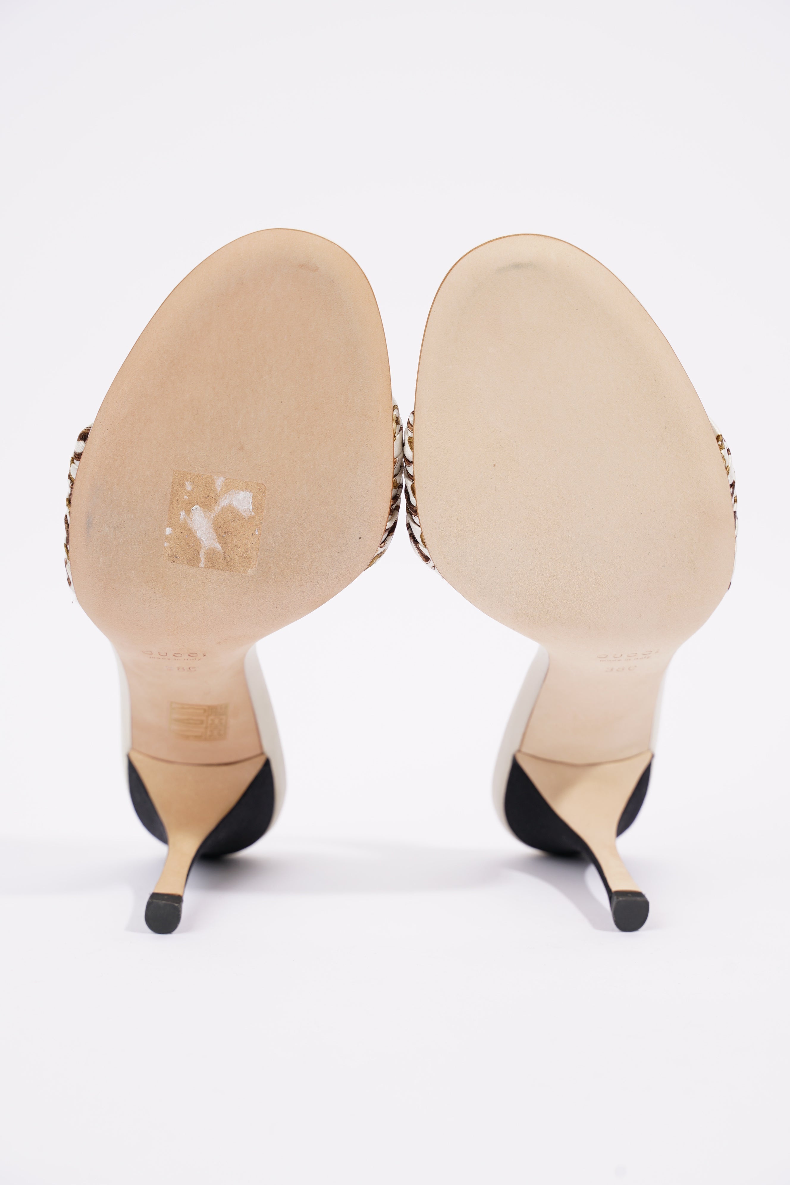 Gucci Womens Christelle Fabric Mule White EU 38 / UK 5
