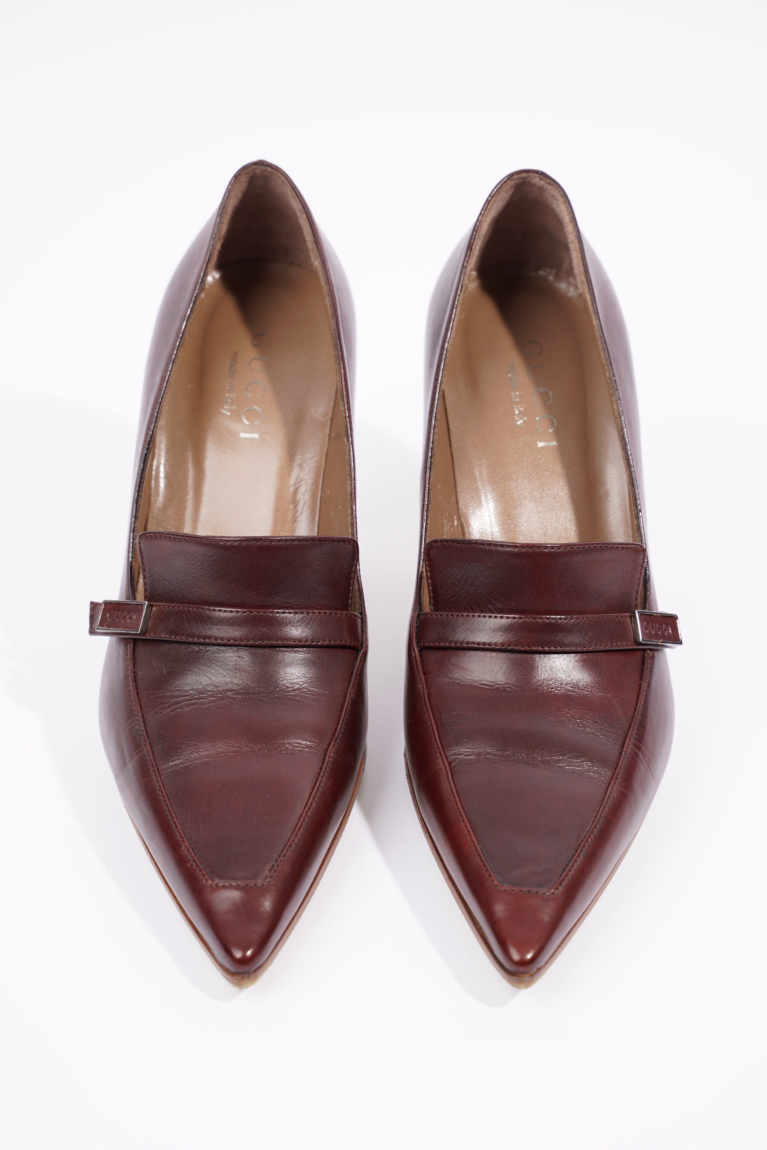 Gucci Womens Court Half Shoe Brown EU 37.5 / UK 4.5