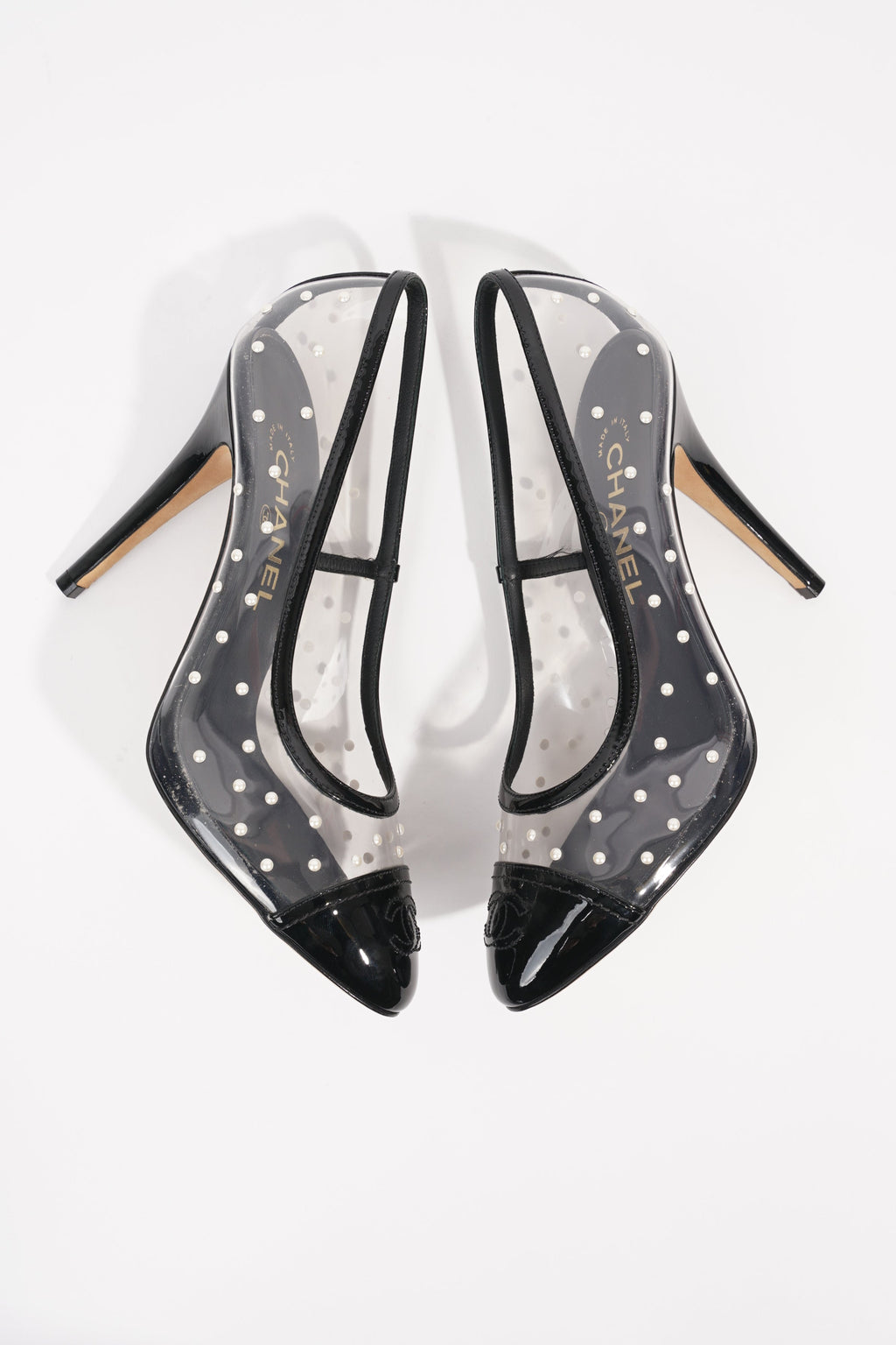 Chanel Womens Transparent Pump Black EU 38 / UK 5