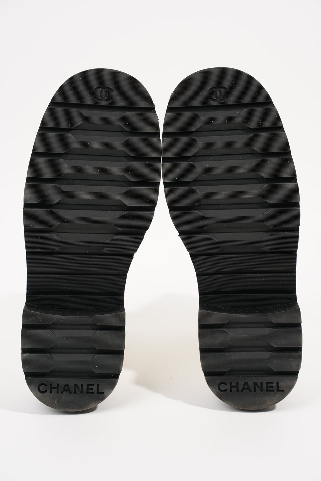 Chanel Womens CC Lace Up Boots White Black EU 35.5 / UK 2.5