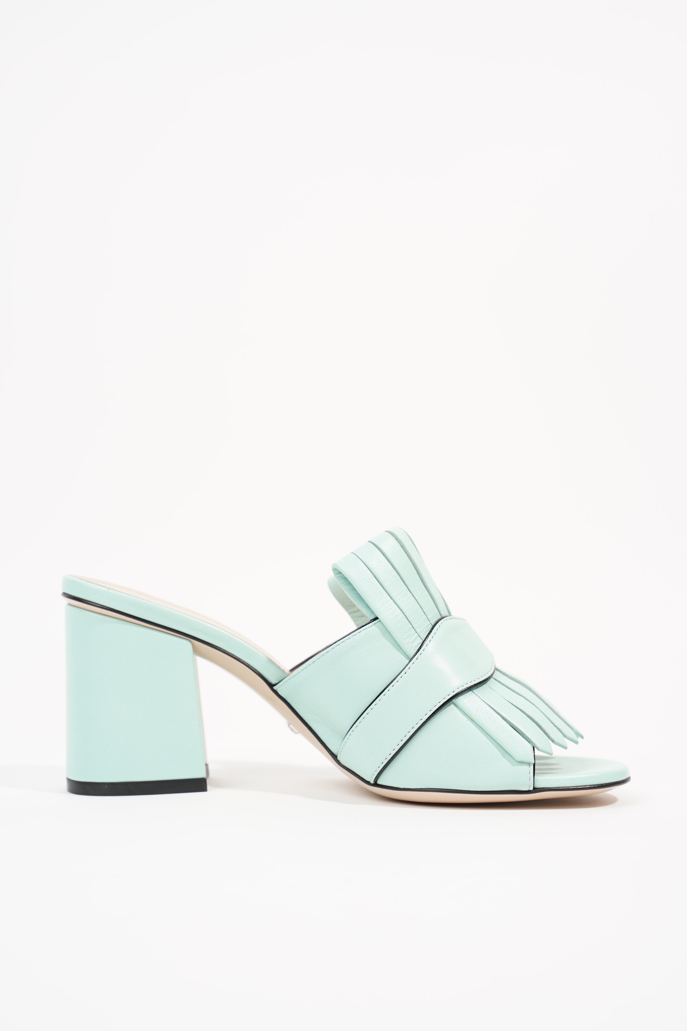 Gucci Womens Marmont Fringe Sandal Baby Blue EU 36 / UK 3