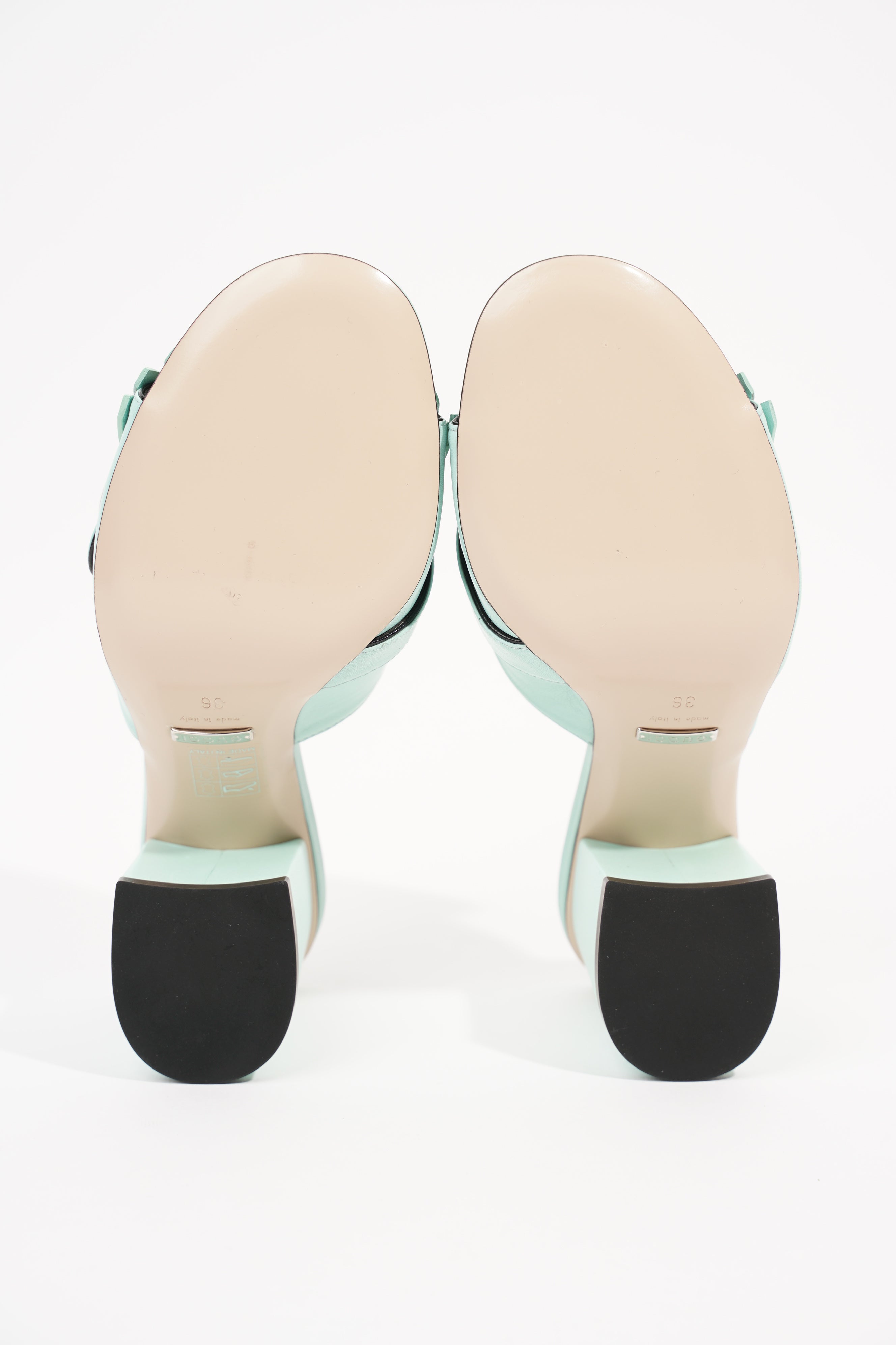 Gucci Womens Marmont Fringe Sandal Baby Blue EU 36 / UK 3