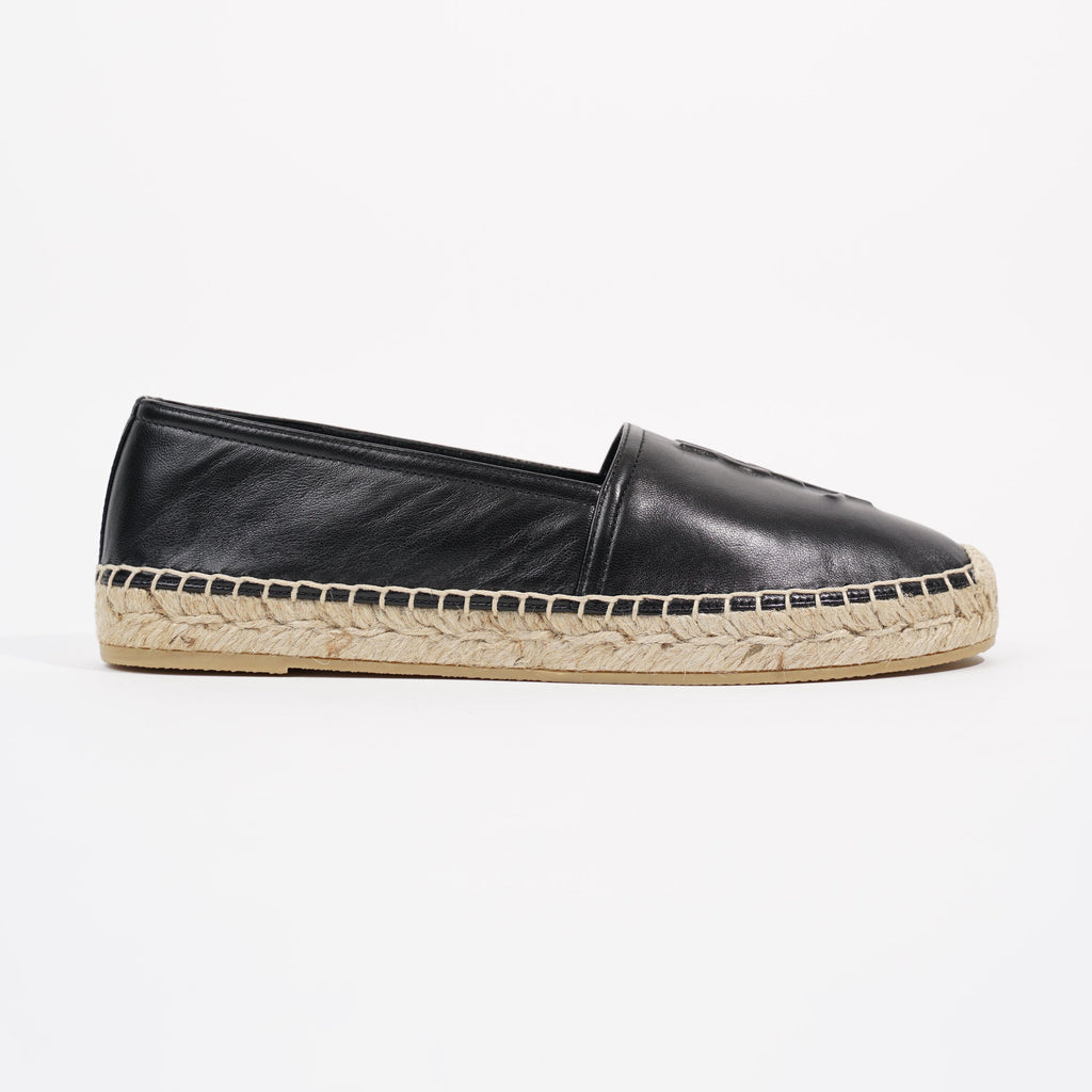 Saint Laurent Womens Espadrille Black EU 38.5 / UK 5.5