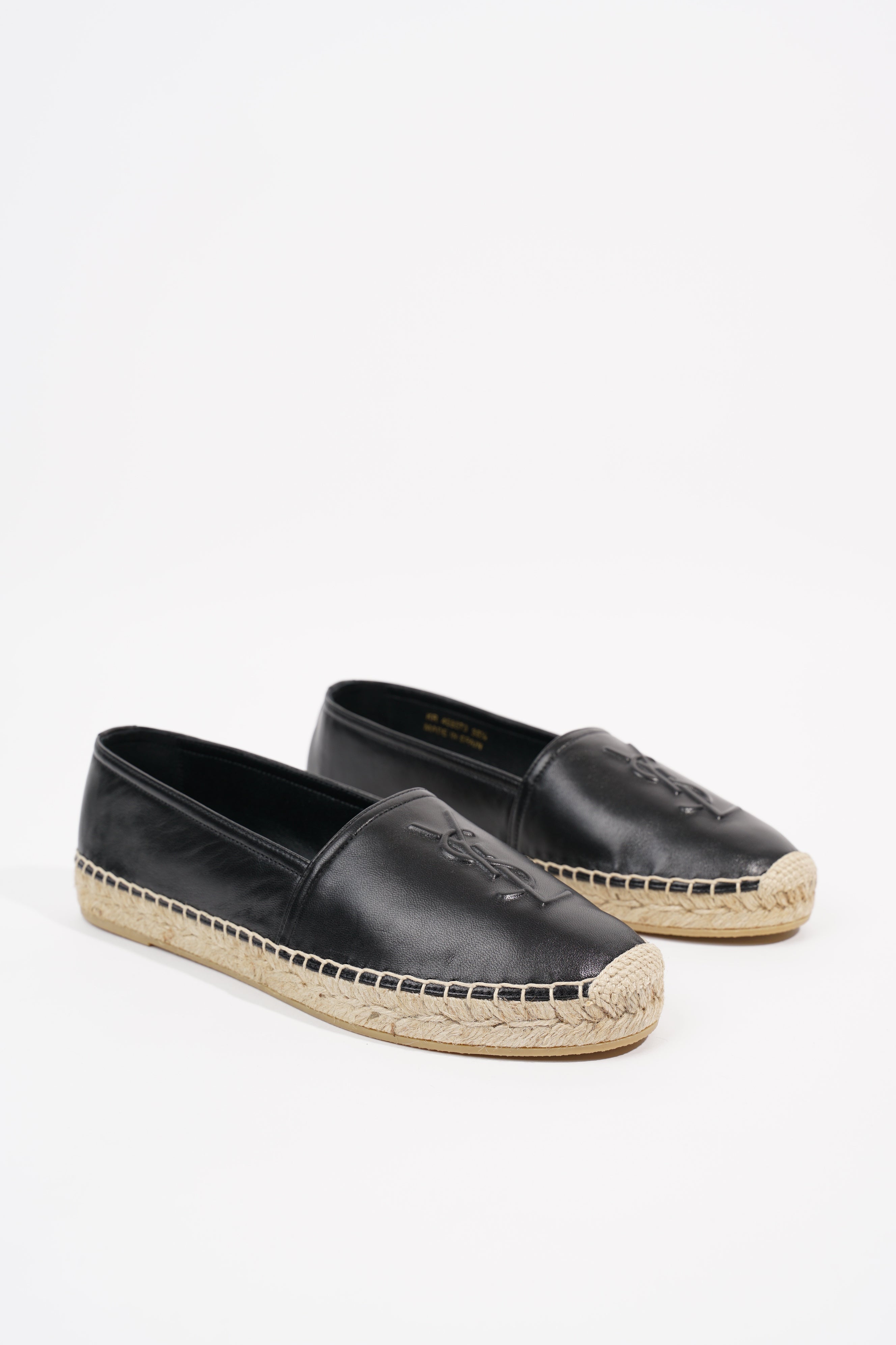 Saint Laurent Womens Espadrille Black EU 38.5 / UK 5.5