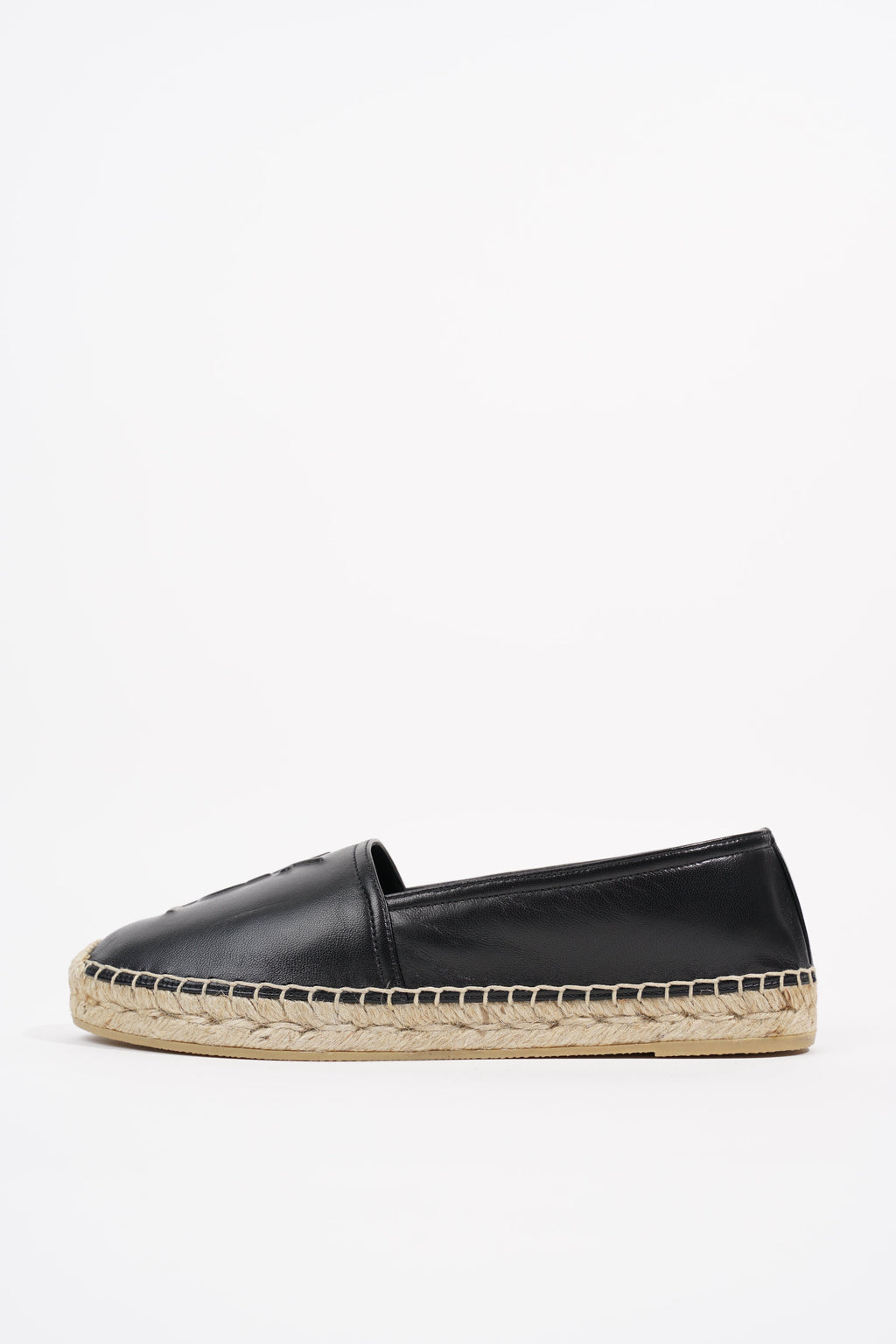 Saint Laurent Womens Espadrille Black EU 38.5 / UK 5.5