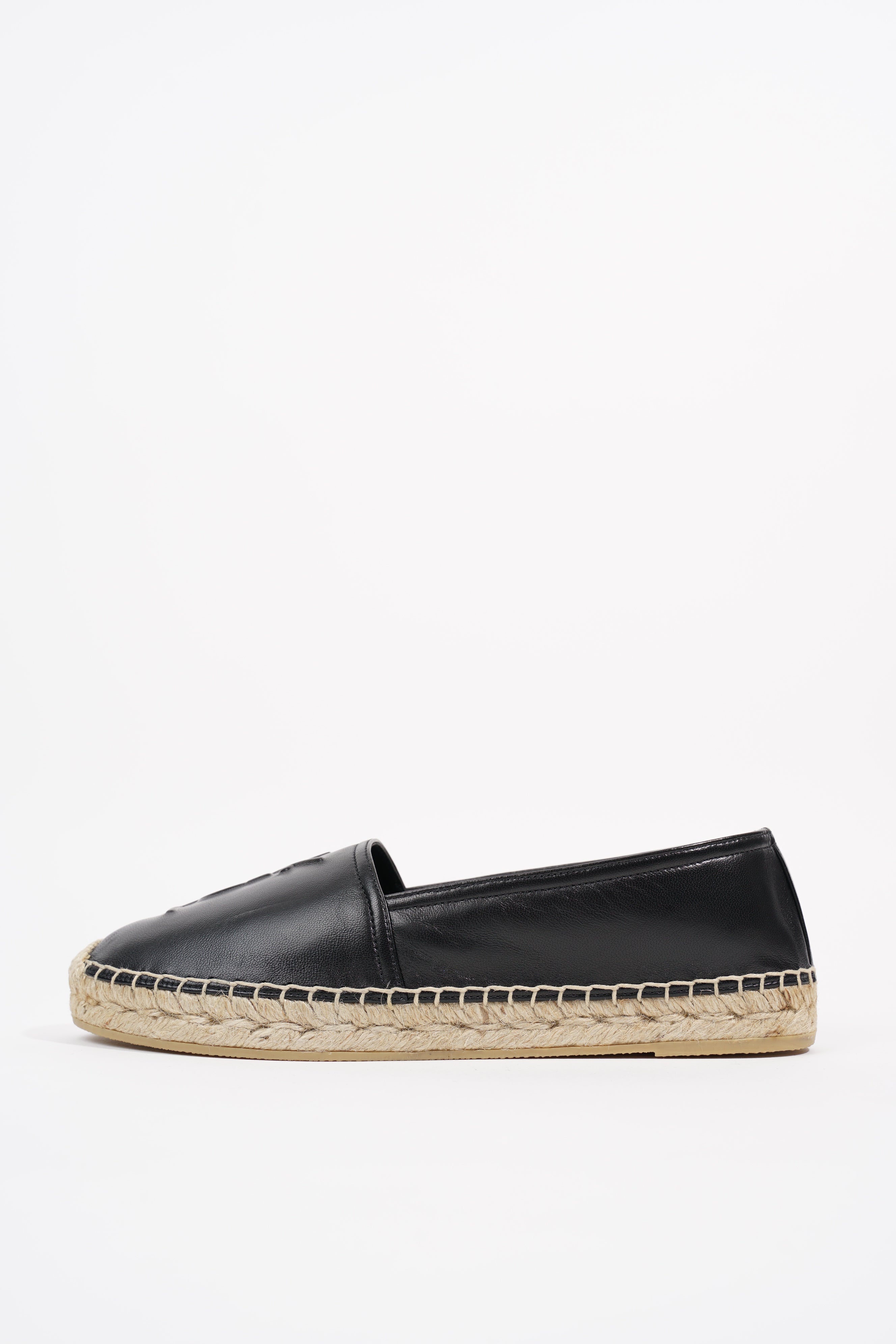 Saint Laurent Womens Espadrille Black EU 38.5 / UK 5.5