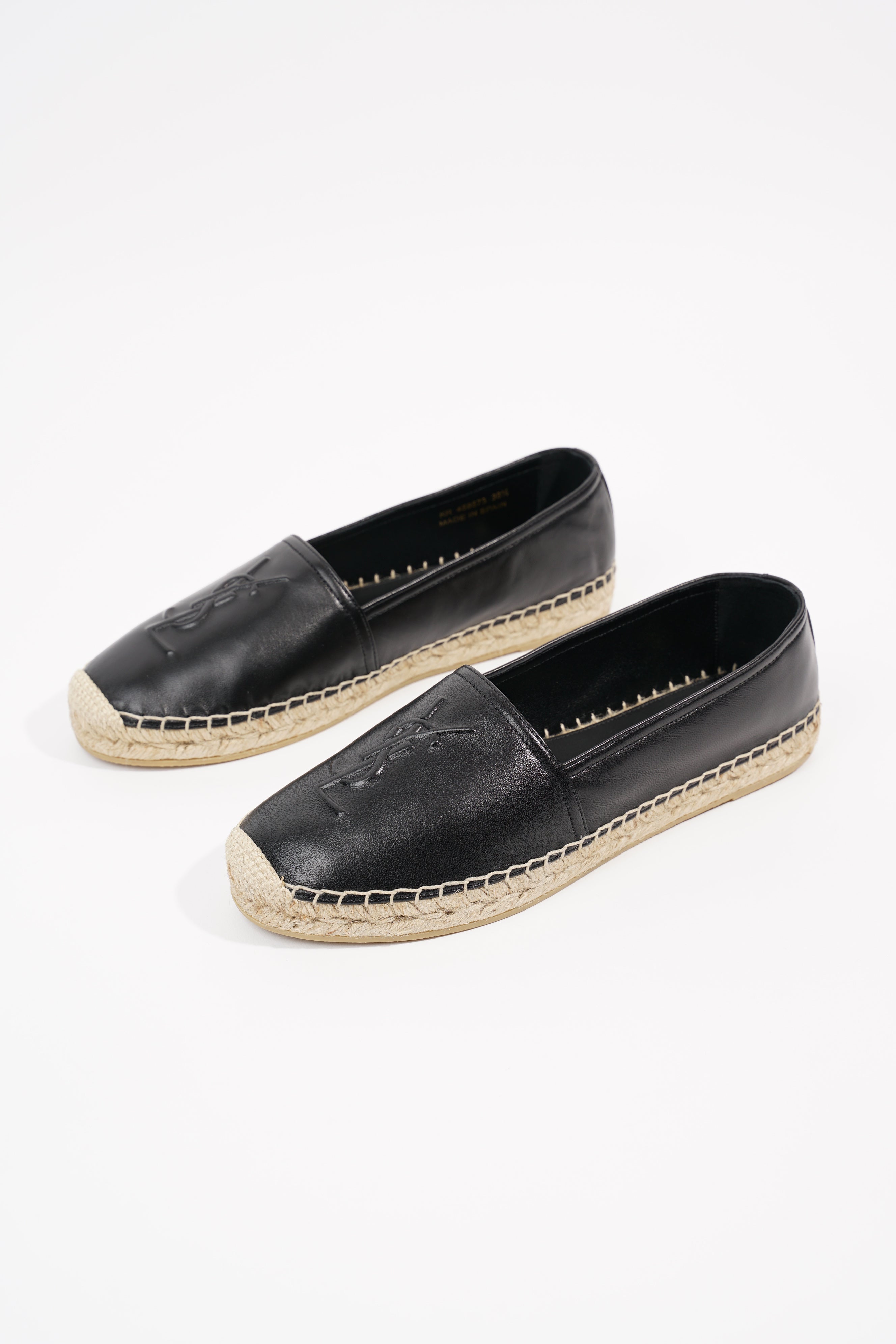 Saint Laurent Womens Espadrille Black EU 38.5 / UK 5.5
