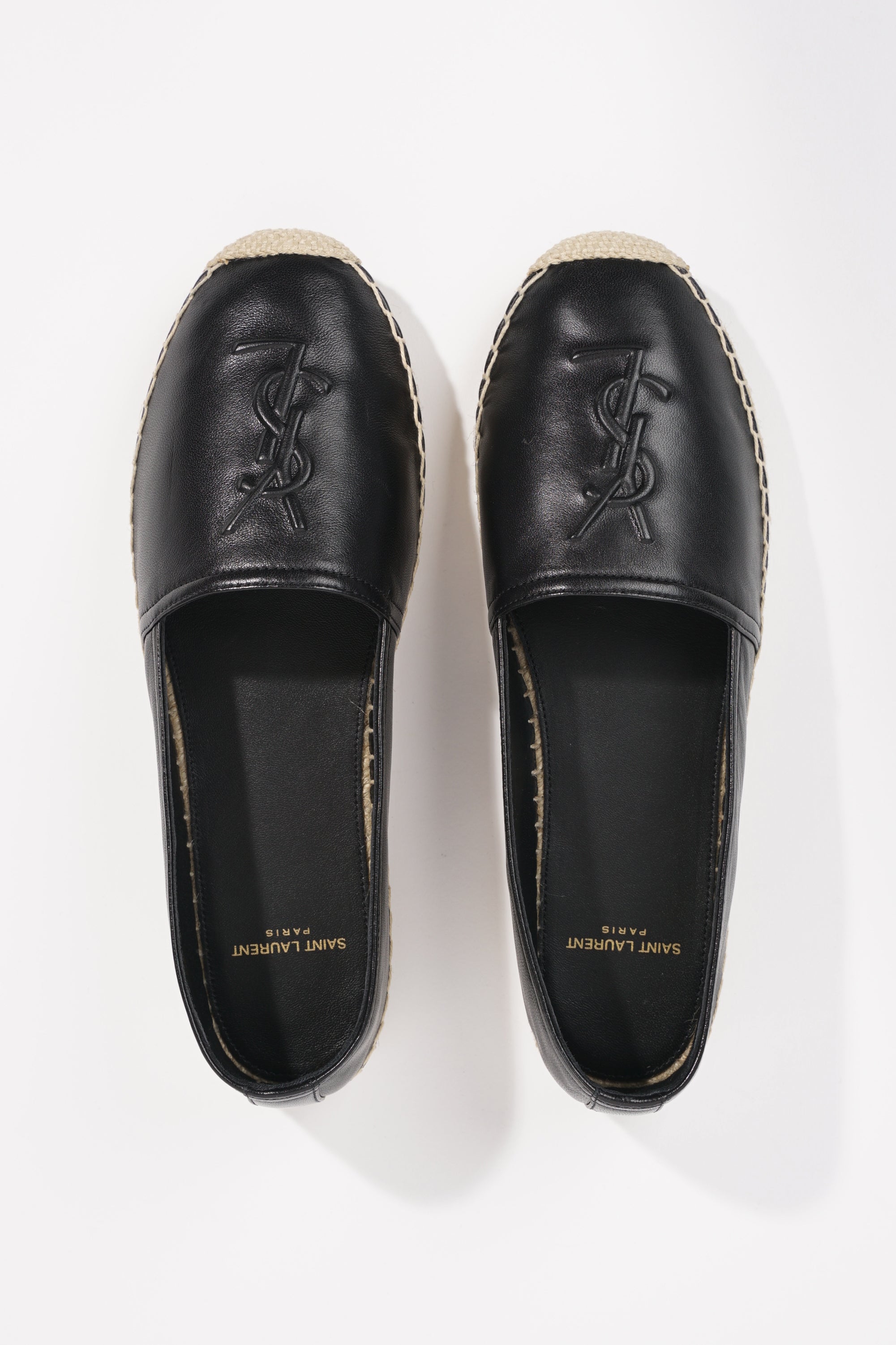Saint Laurent Womens Espadrille Black EU 38.5 / UK 5.5