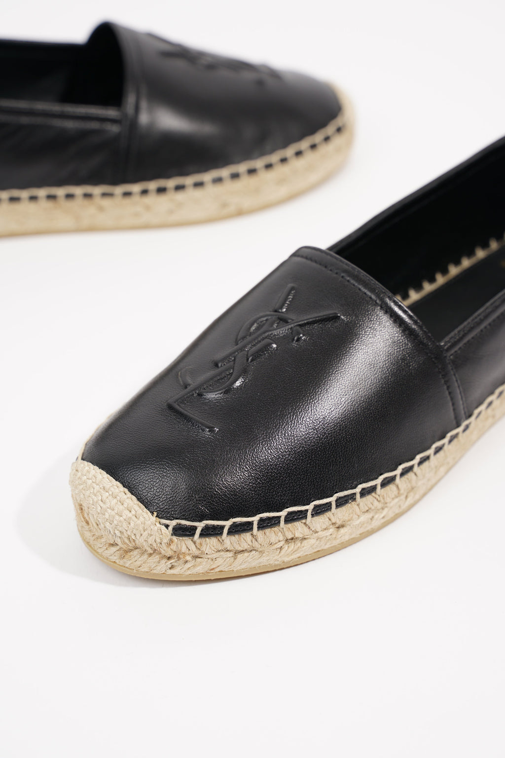 Saint Laurent Womens Espadrille Black EU 38.5 / UK 5.5