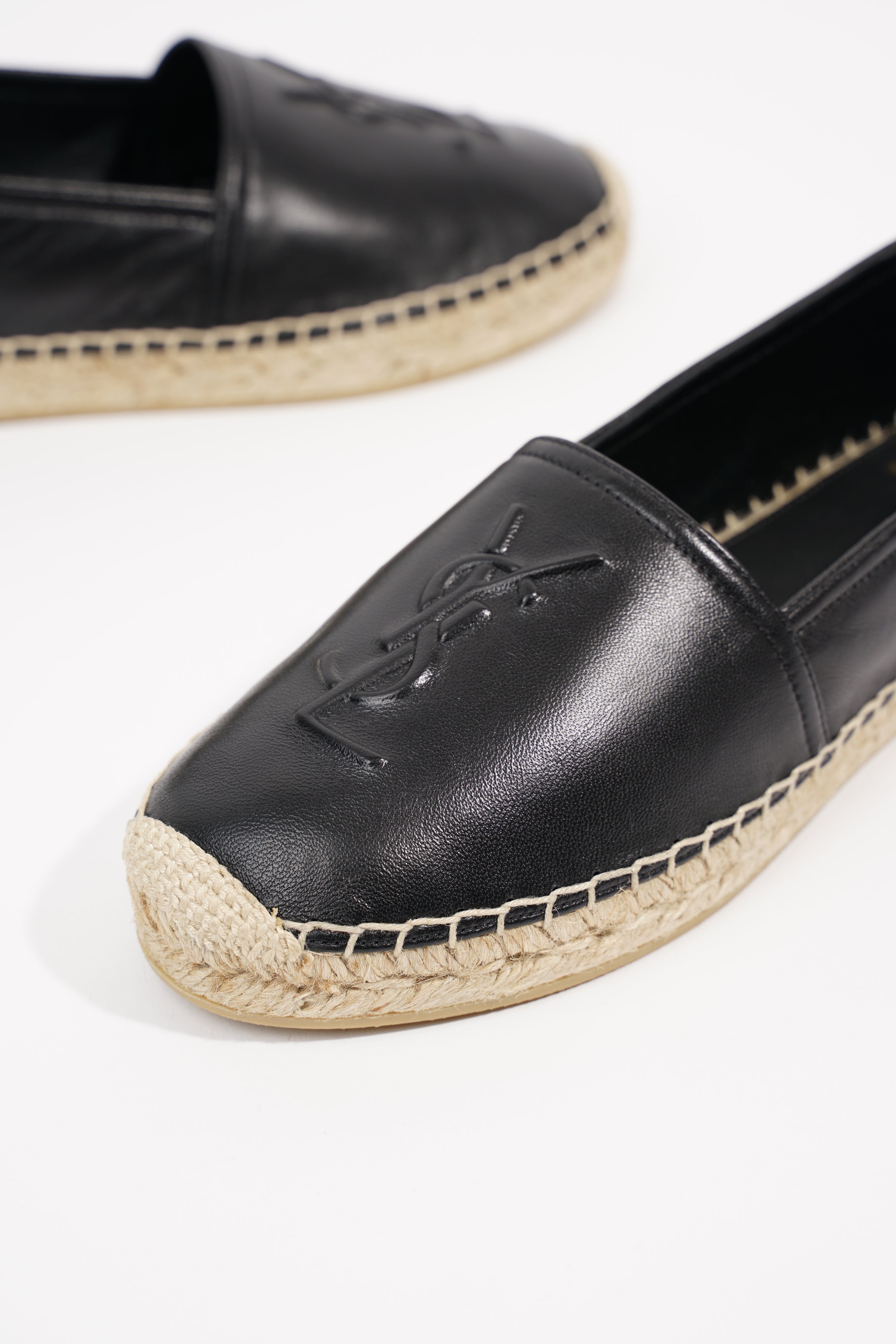 Saint Laurent Womens Espadrille Black EU 38.5 / UK 5.5