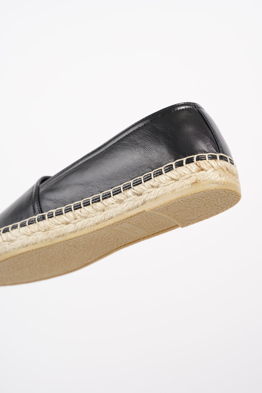 Saint Laurent Womens Espadrille Black EU 38.5 / UK 5.5