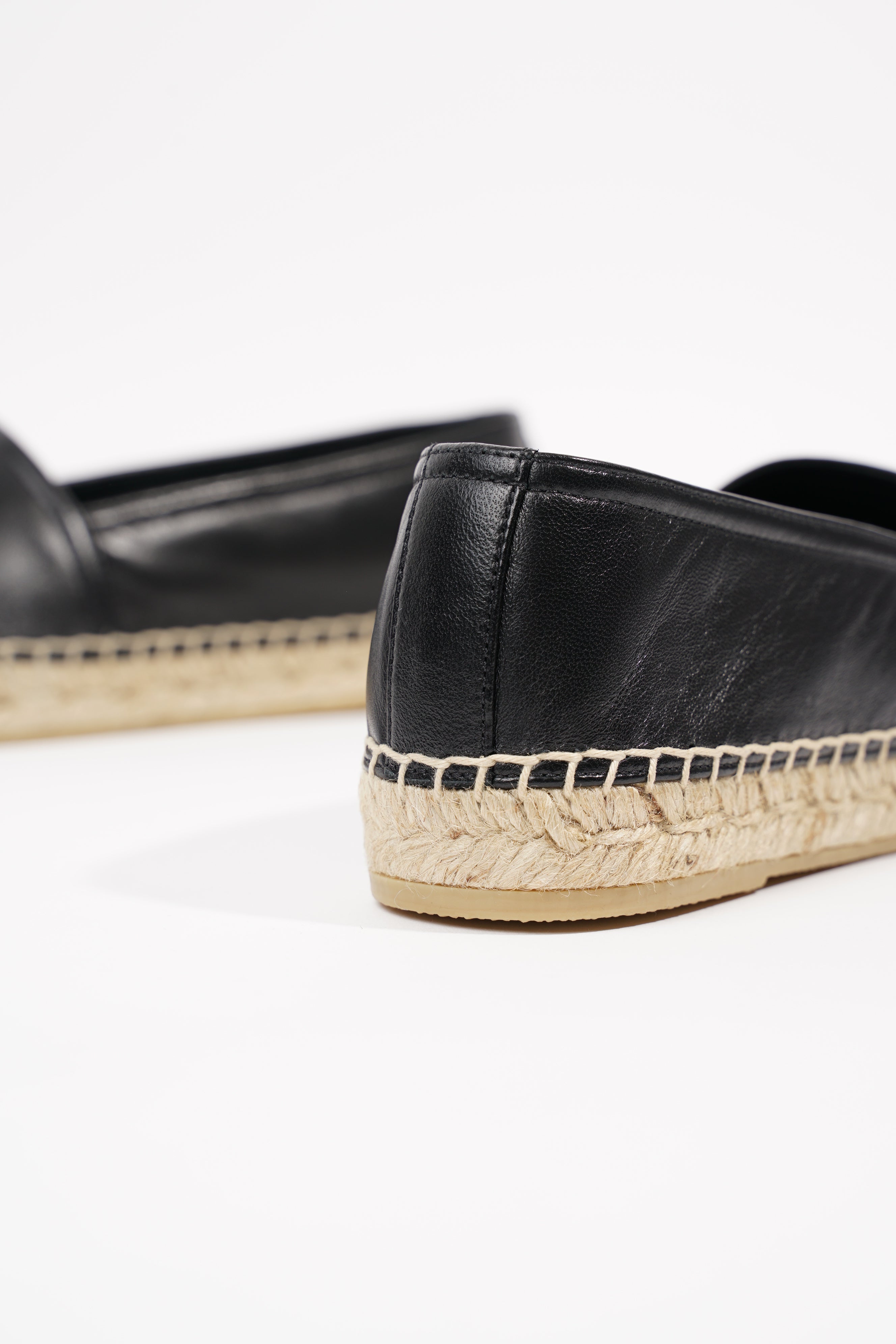 Saint Laurent Womens Espadrille Black EU 38.5 / UK 5.5