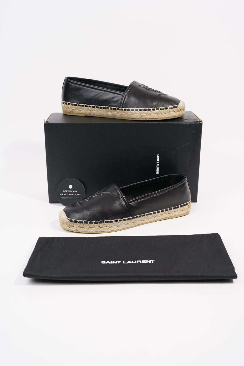 Saint Laurent Womens Espadrille Black EU 38.5 / UK 5.5