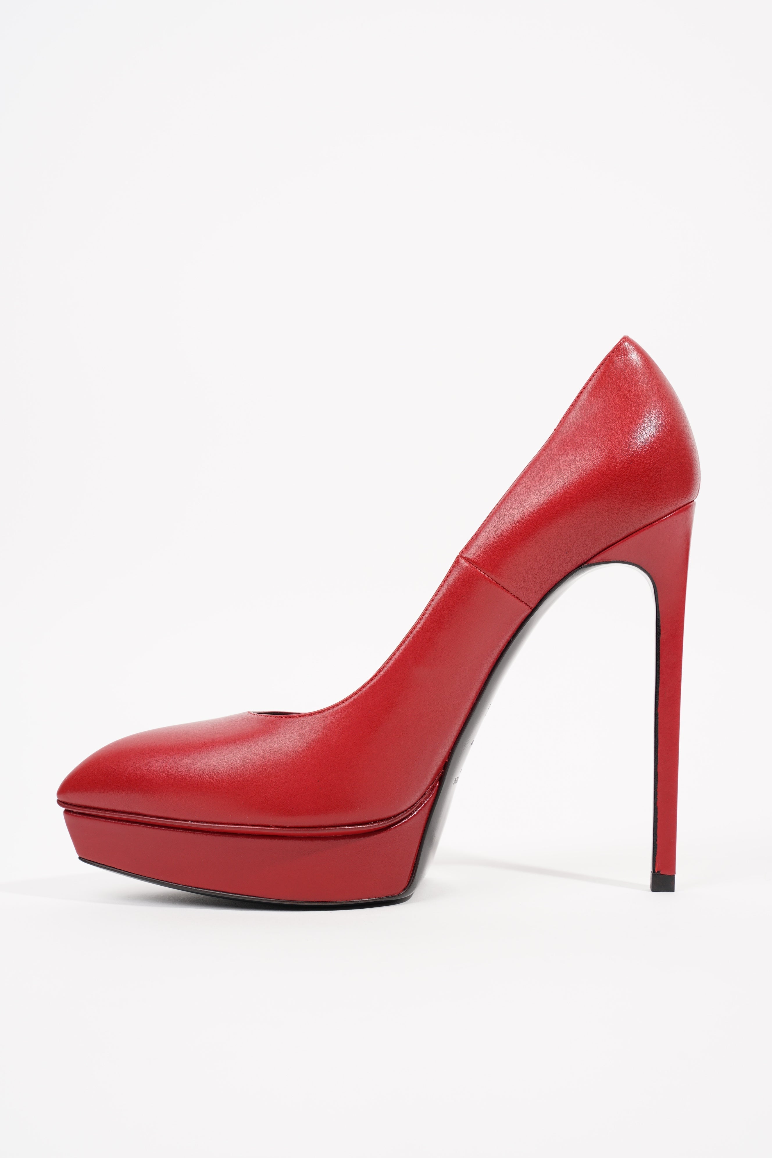 Saint Laurent Womens Janis 105 Red EU 39.5 / UK 6.5