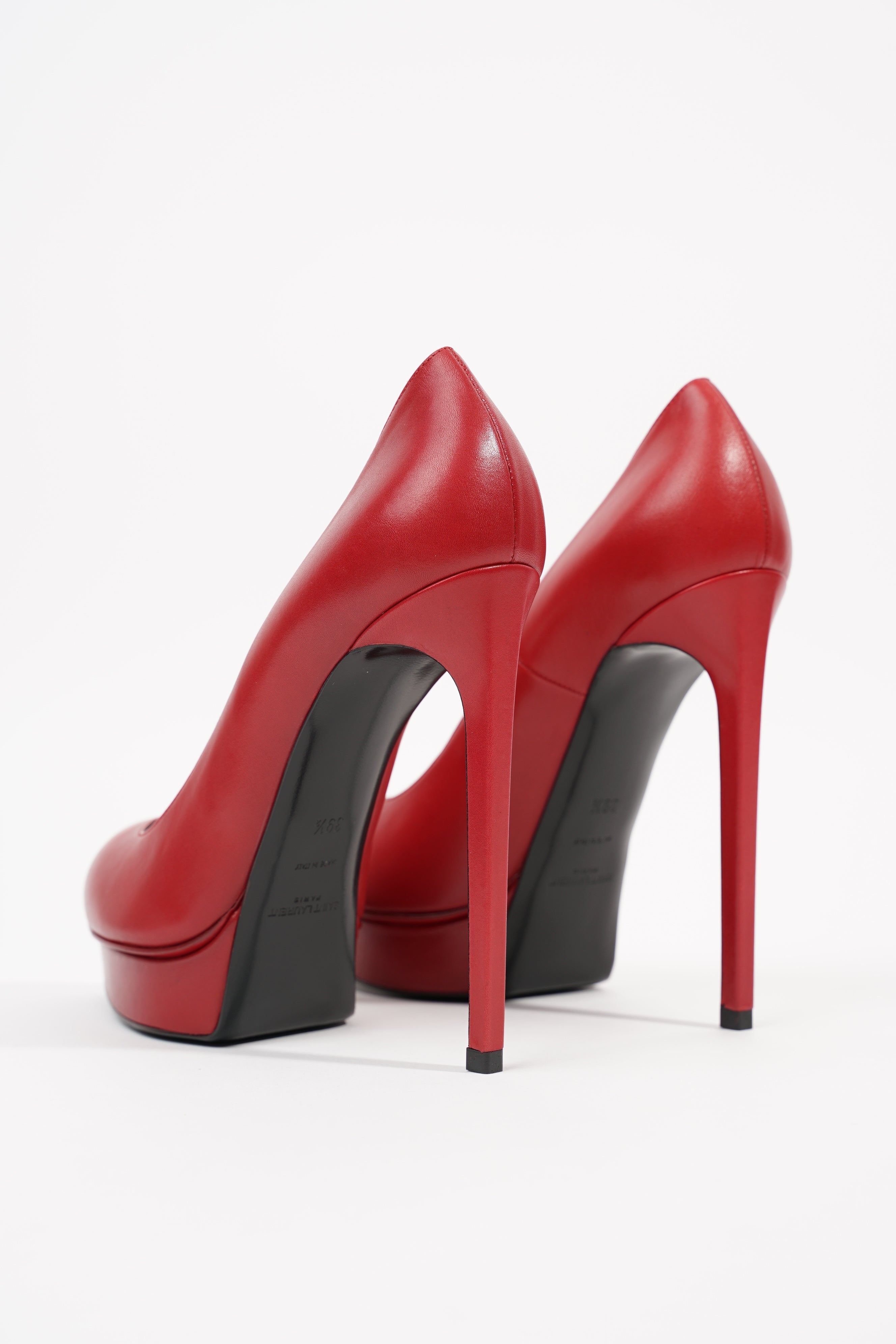 Saint Laurent Womens Janis 105 Red EU 39.5 / UK 6.5