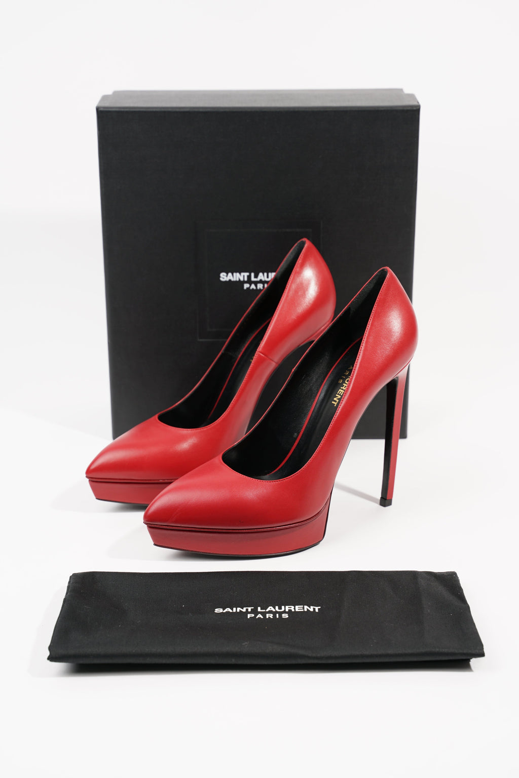 Saint Laurent Womens Janis 105 Red EU 39.5 / UK 6.5