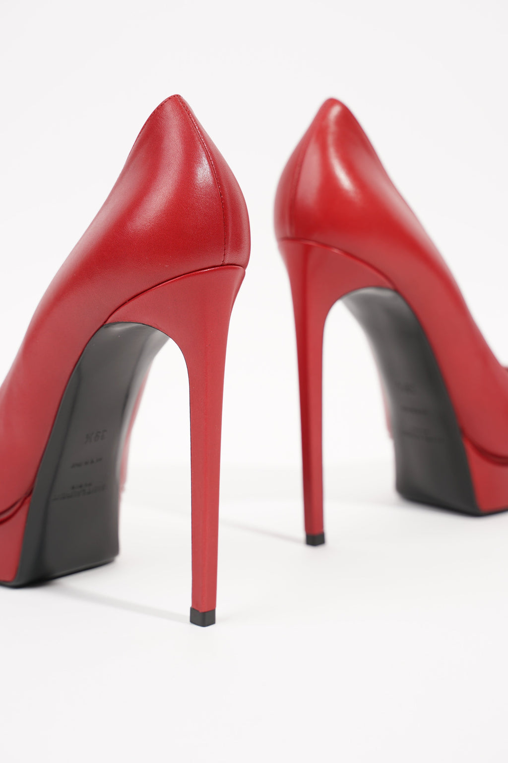 Saint Laurent Womens Janis 105 Red EU 39.5 / UK 6.5