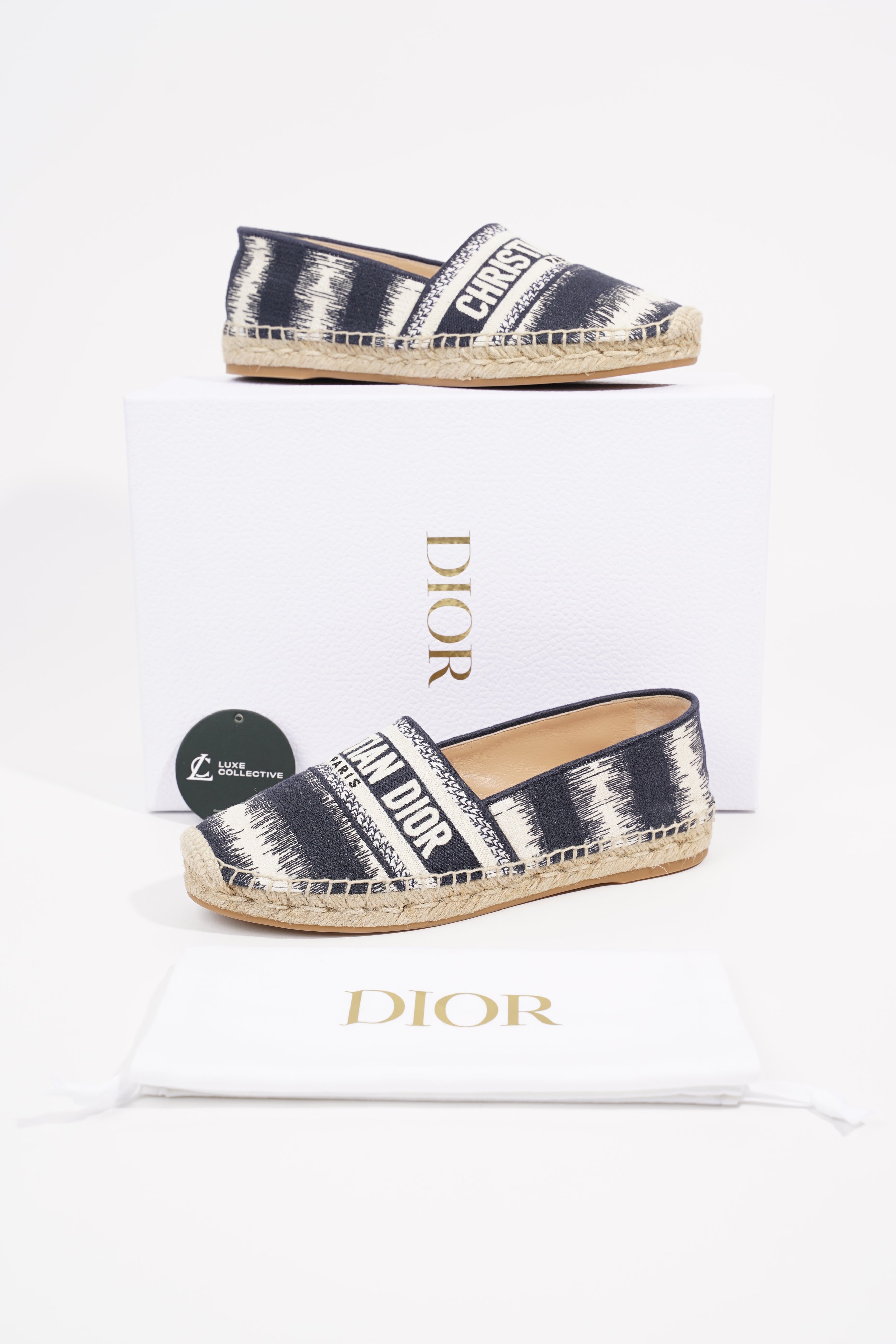 Christian Dior Womens Granville Espadrille Deep Blue EU 36 / UK 3