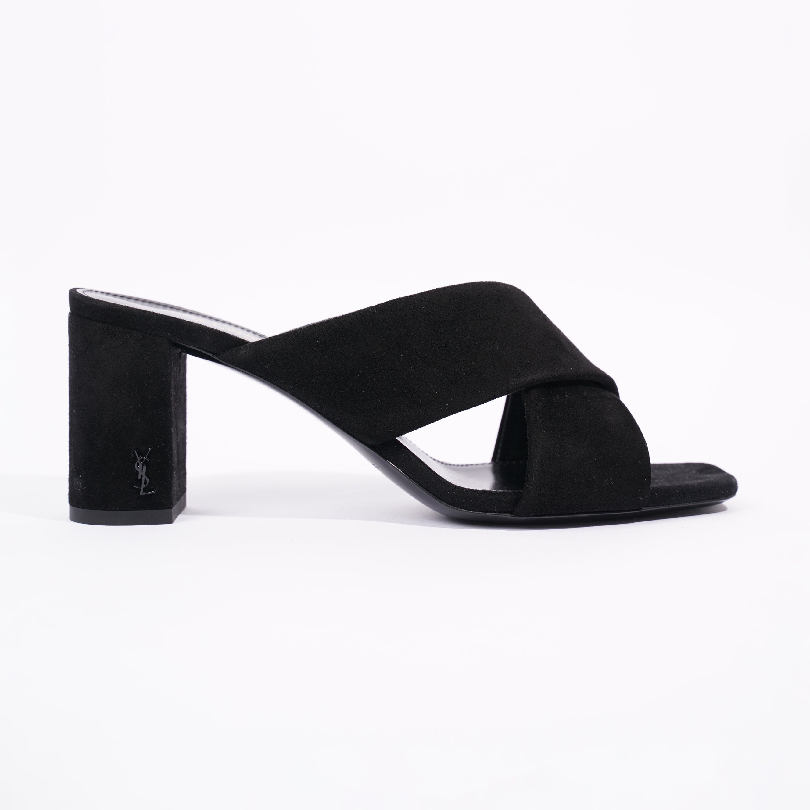 Saint Laurent Womens Lou Lou 70 Mule Black EU 38.5 / UK 5.5
