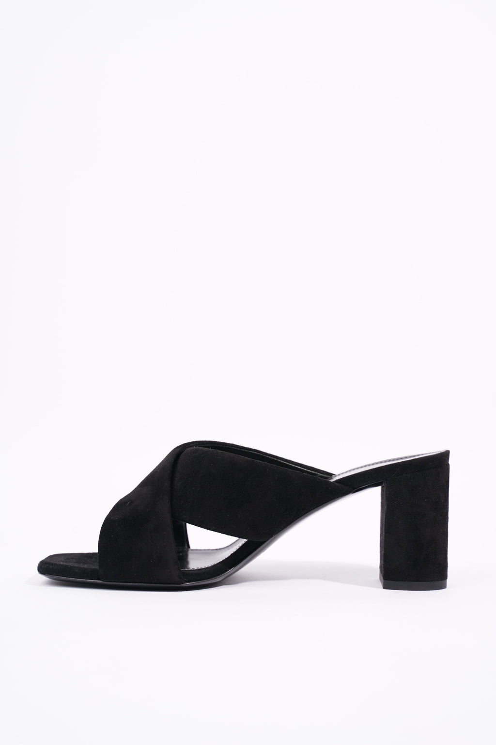 Saint Laurent Womens Lou Lou 70 Mule Black EU 38.5 / UK 5.5