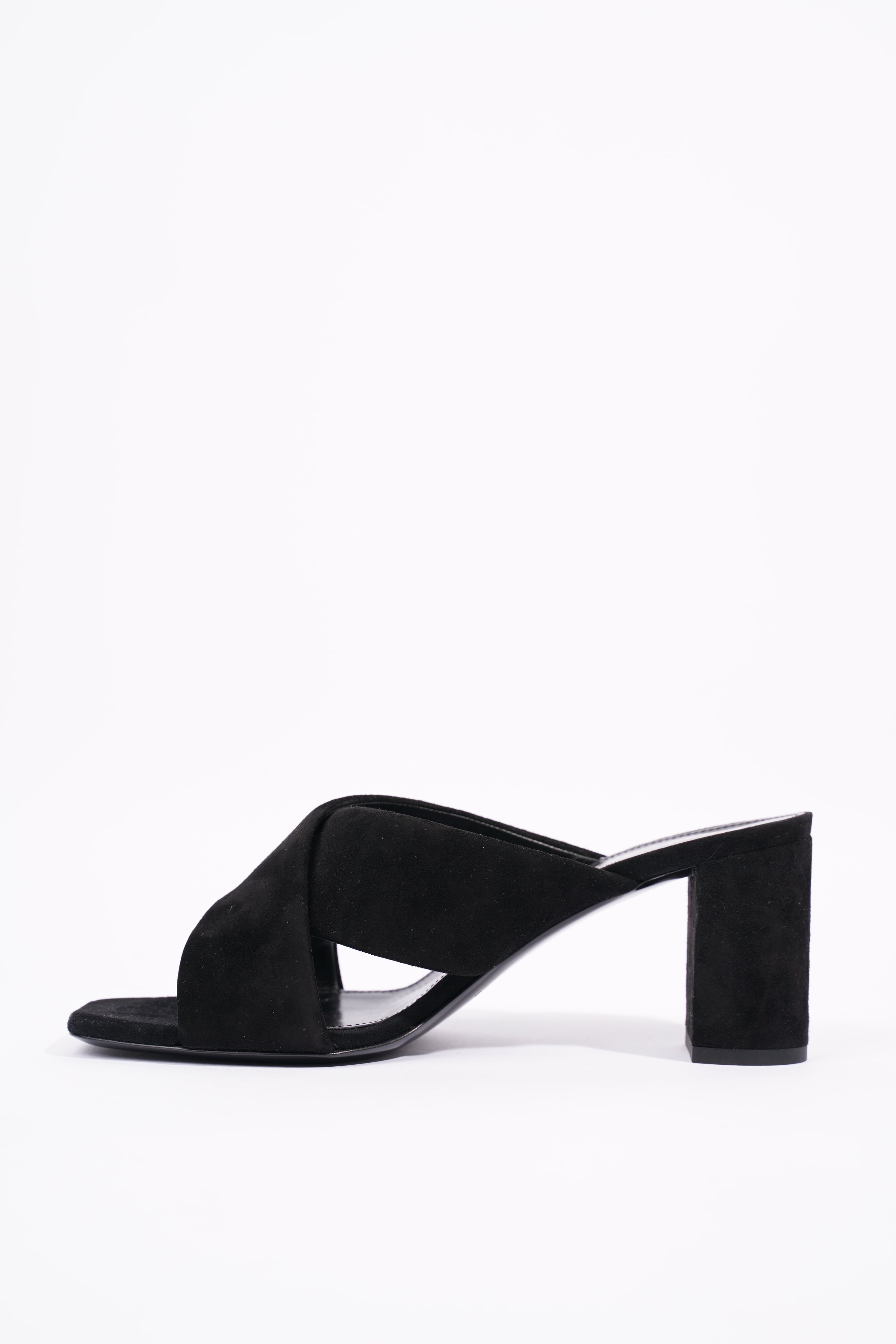 Saint Laurent Womens Lou Lou 70 Mule Black EU 38.5 / UK 5.5