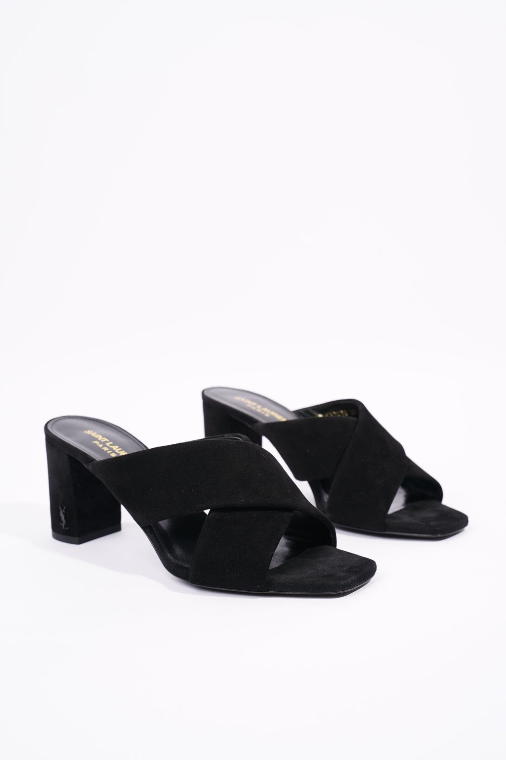Saint Laurent Womens Lou Lou 70 Mule Black EU 38.5 / UK 5.5
