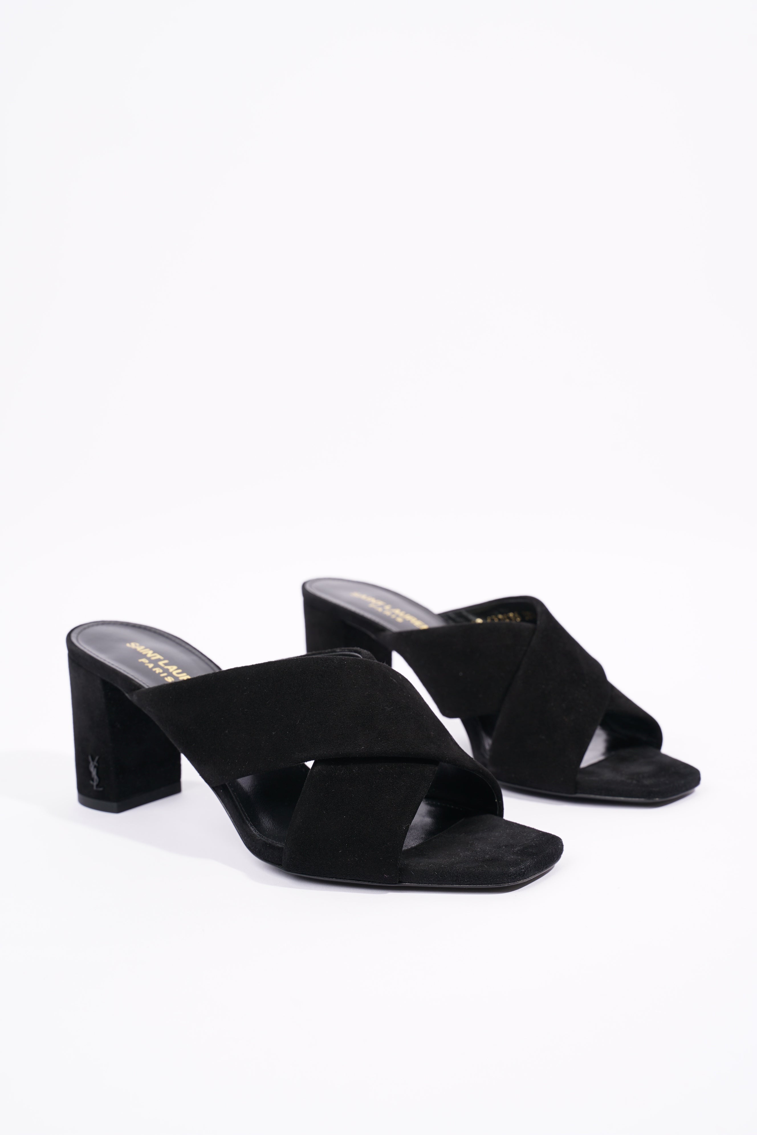 Saint Laurent Womens Lou Lou 70 Mule Black EU 38.5 / UK 5.5