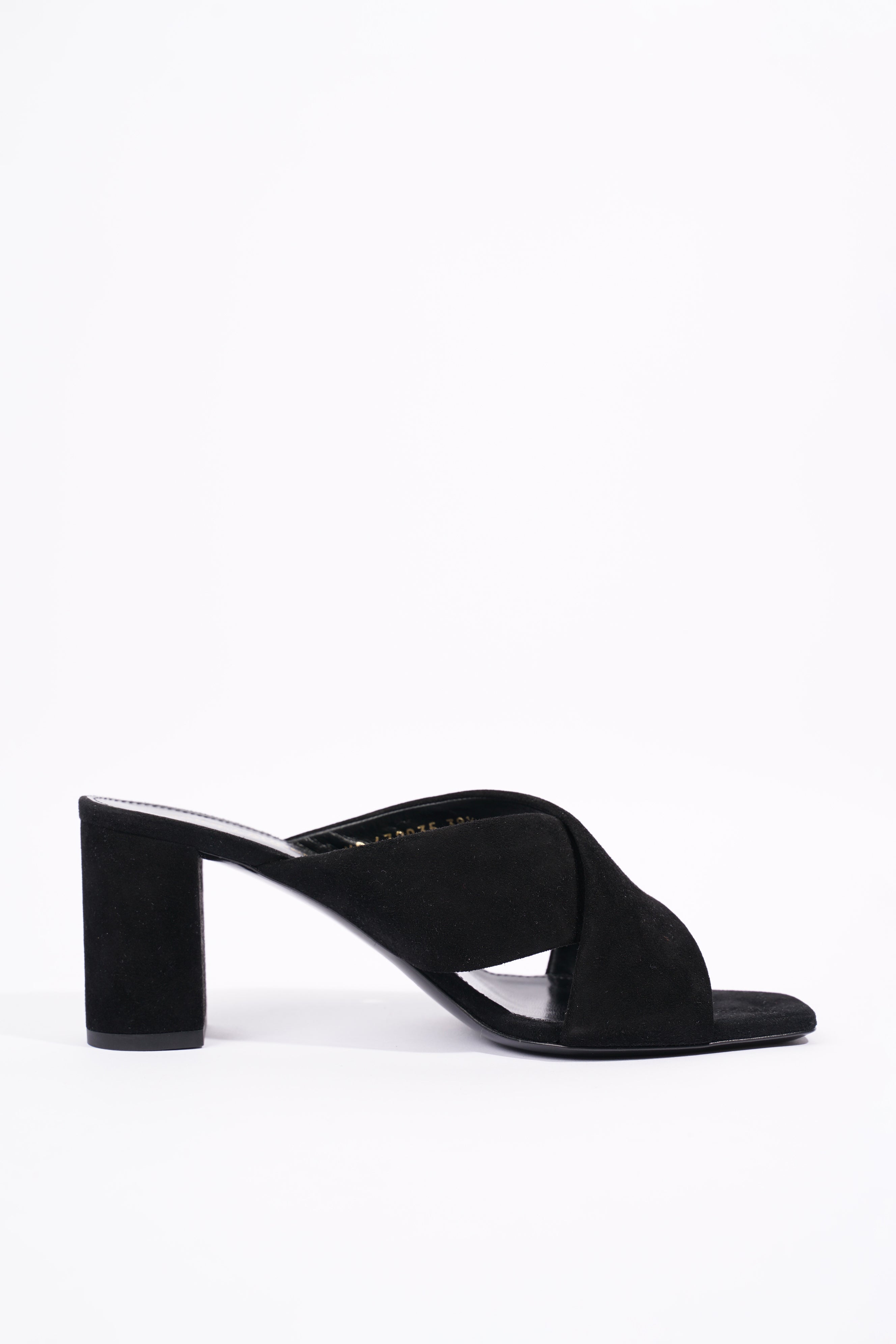 Saint Laurent Womens Lou Lou 70 Mule Black EU 38.5 / UK 5.5