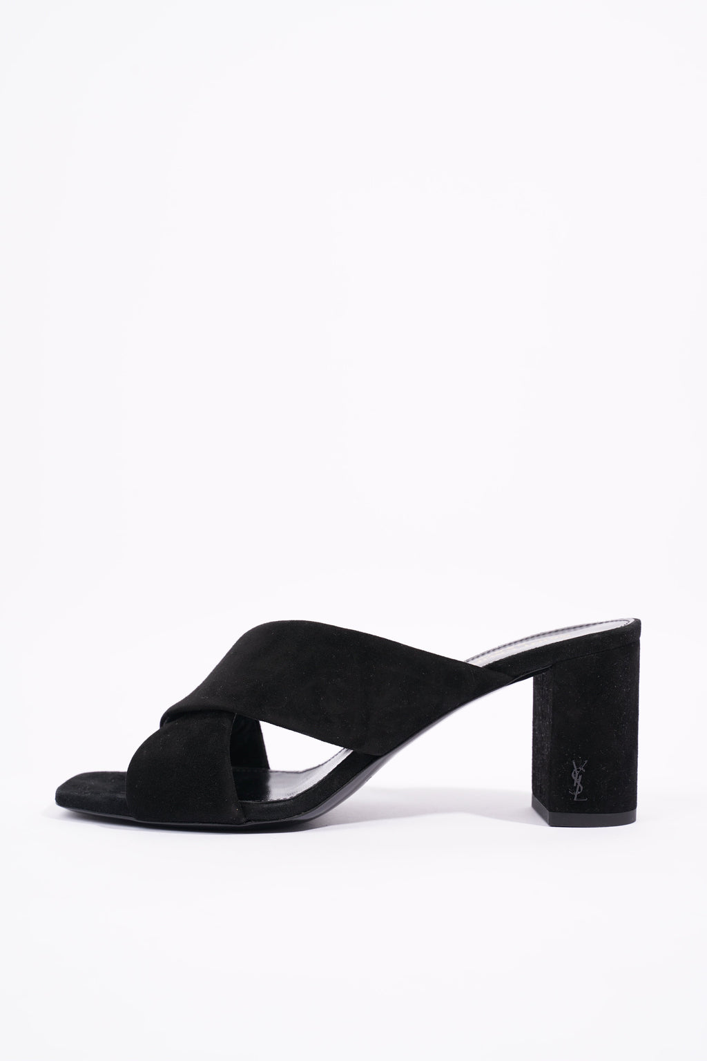 Saint Laurent Womens Lou Lou 70 Mule Black EU 38.5 / UK 5.5