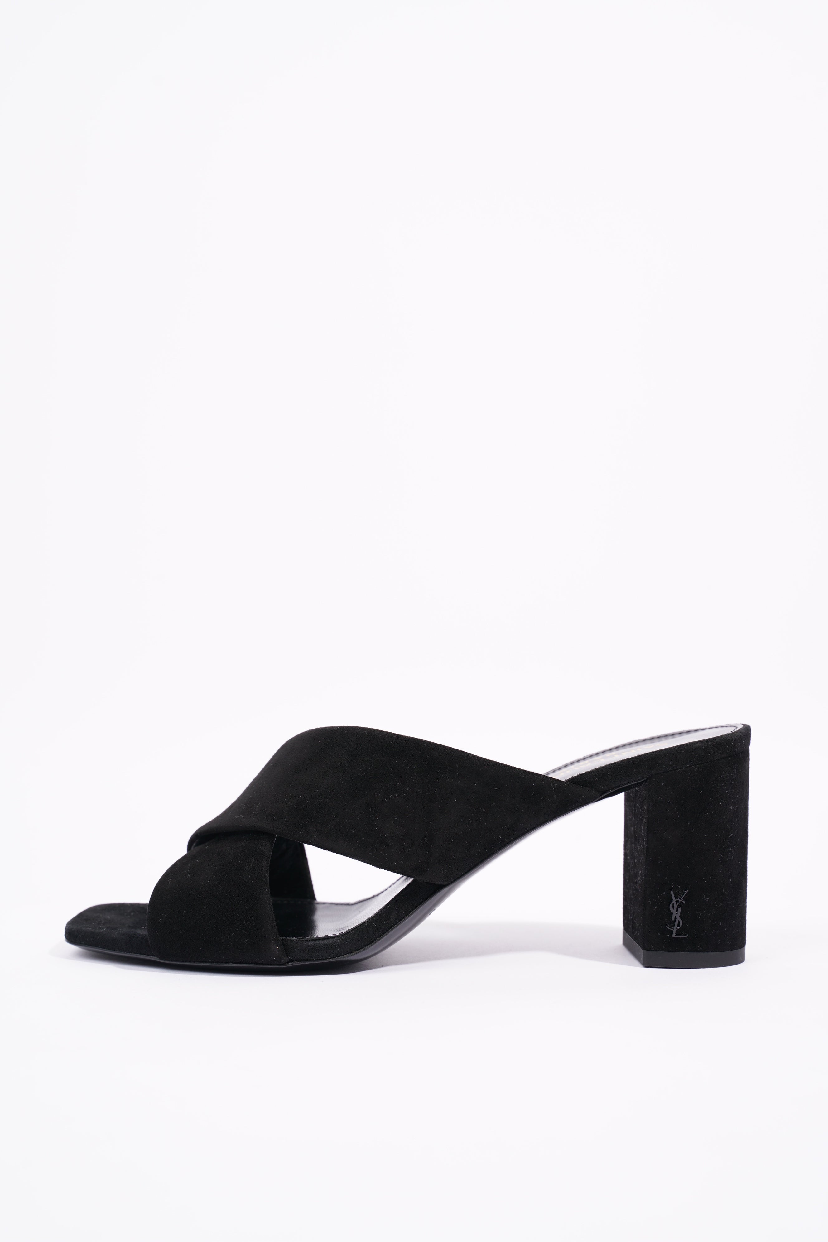 Saint Laurent Womens Lou Lou 70 Mule Black EU 38.5 / UK 5.5