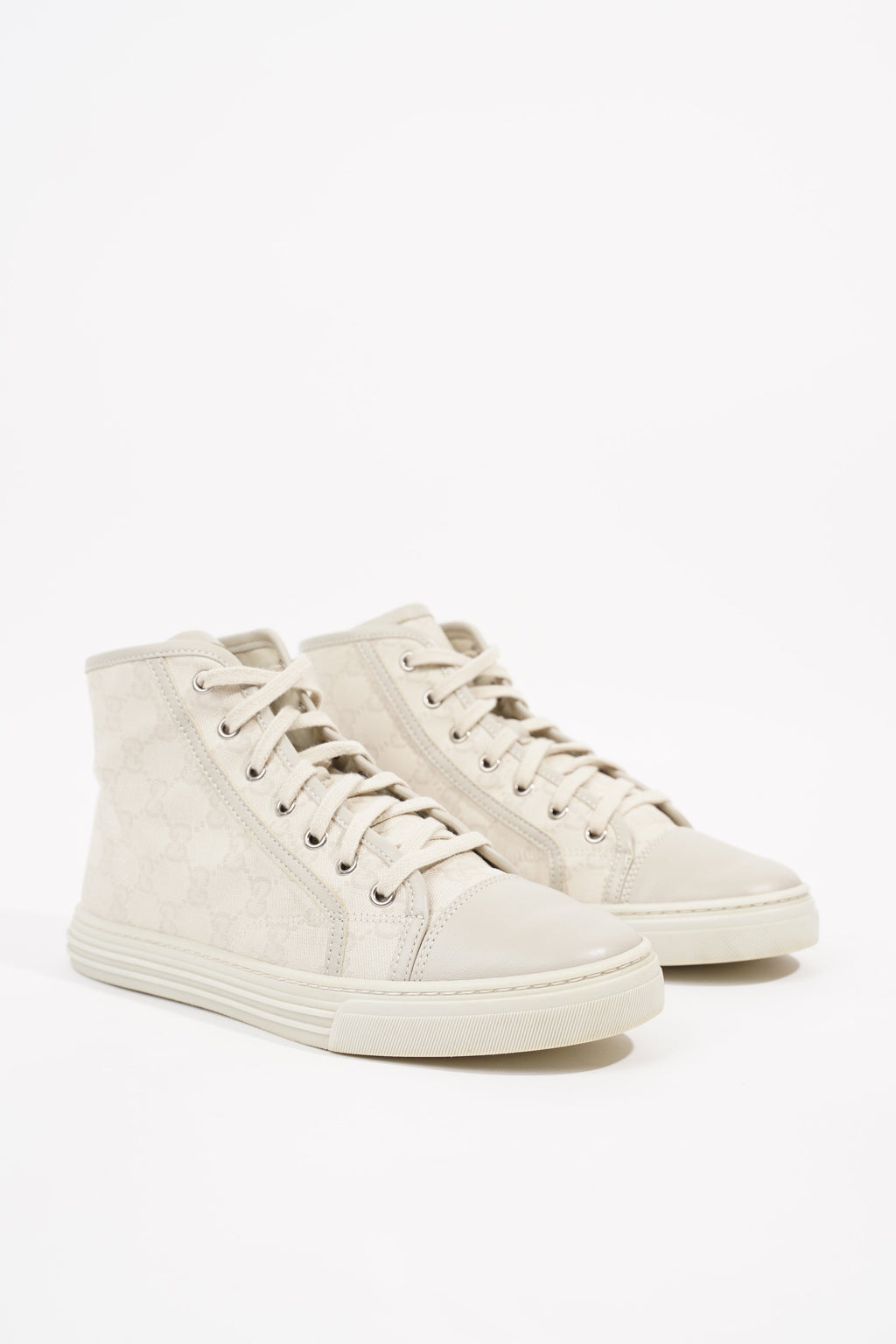 Gucci Womens GG High Top Beige EU 37.5 / UK 4.5