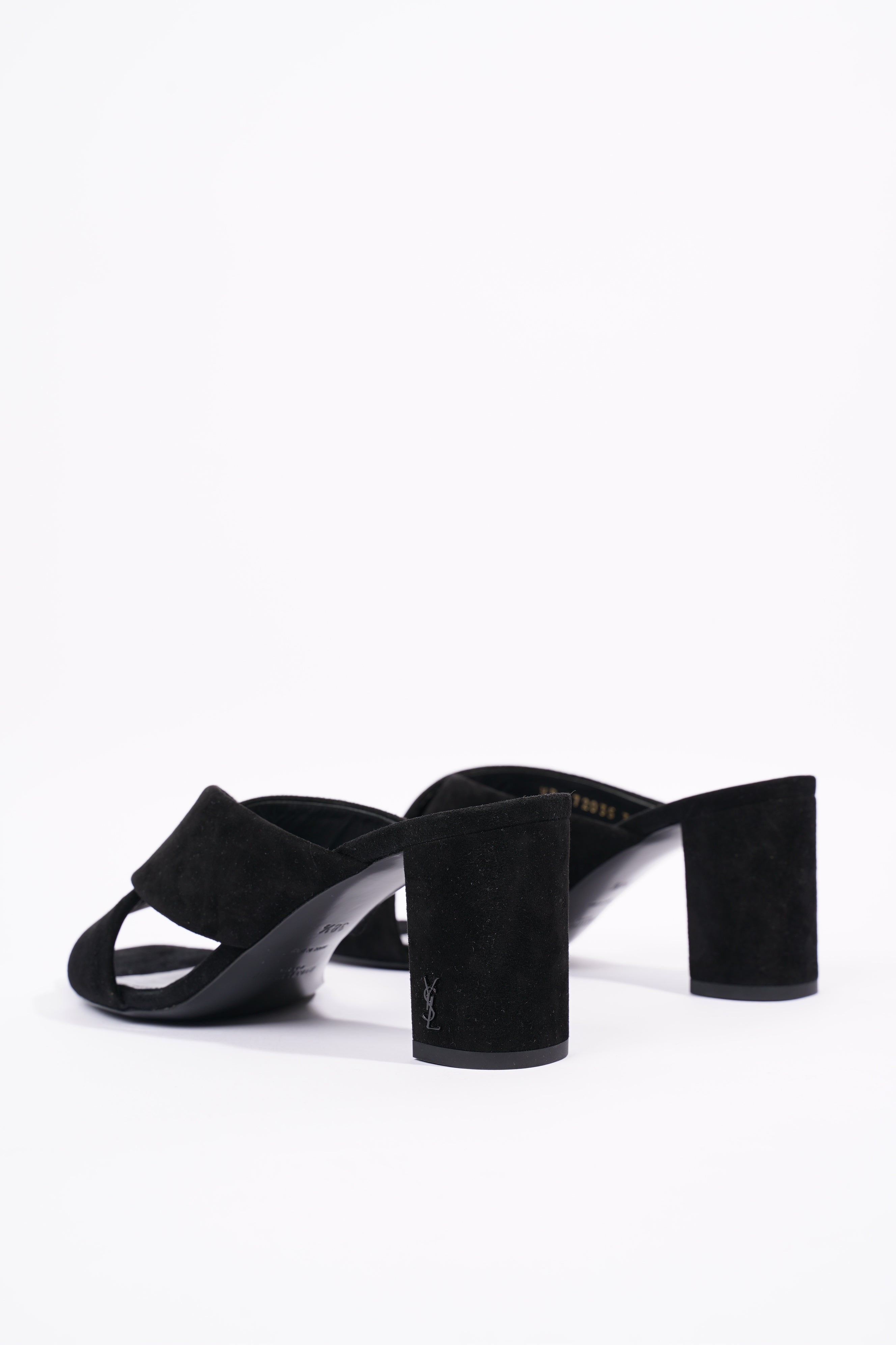 Saint Laurent Womens Lou Lou 70 Mule Black EU 38.5 / UK 5.5