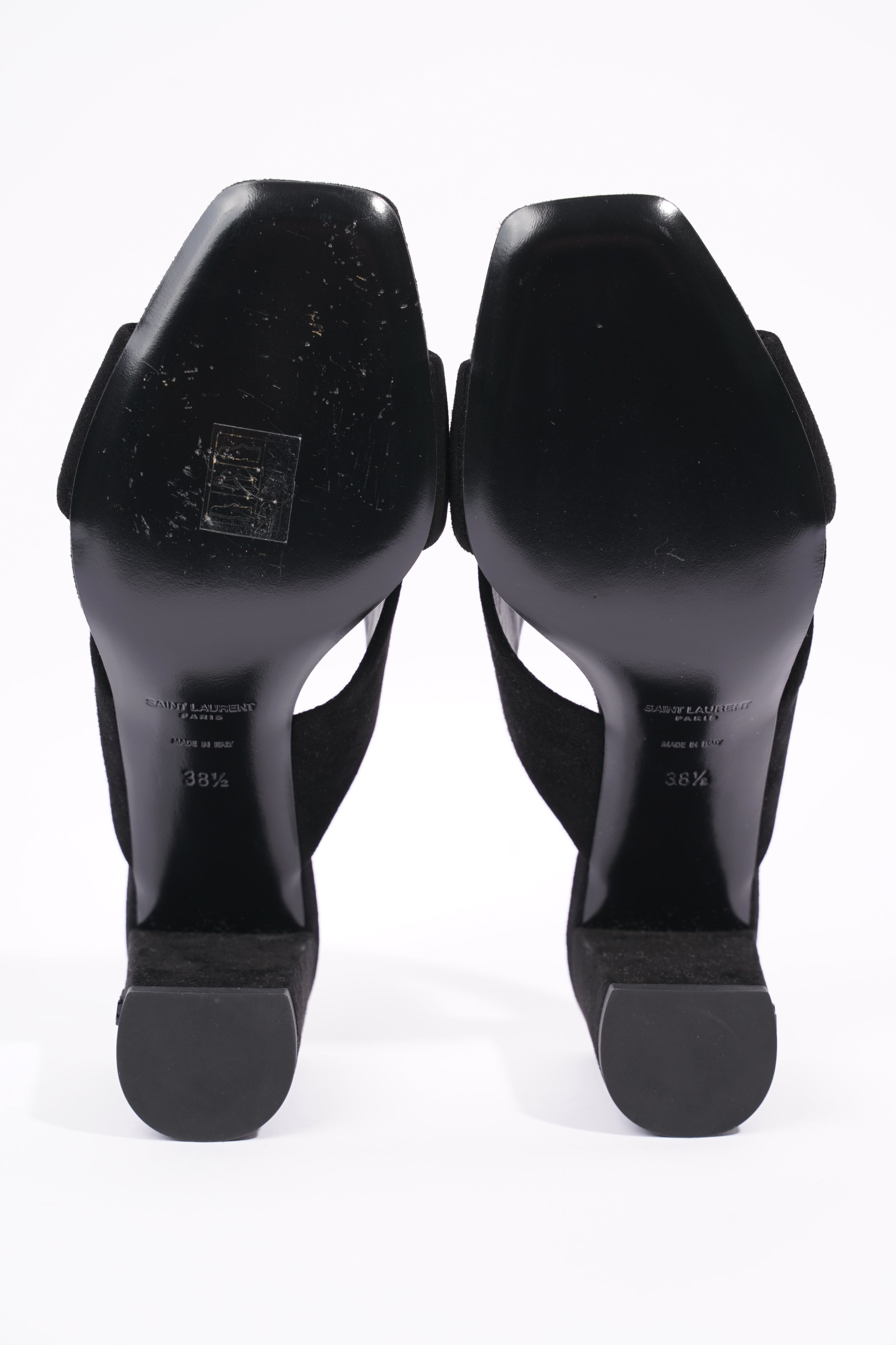 Saint Laurent Womens Lou Lou 70 Mule Black EU 38.5 / UK 5.5