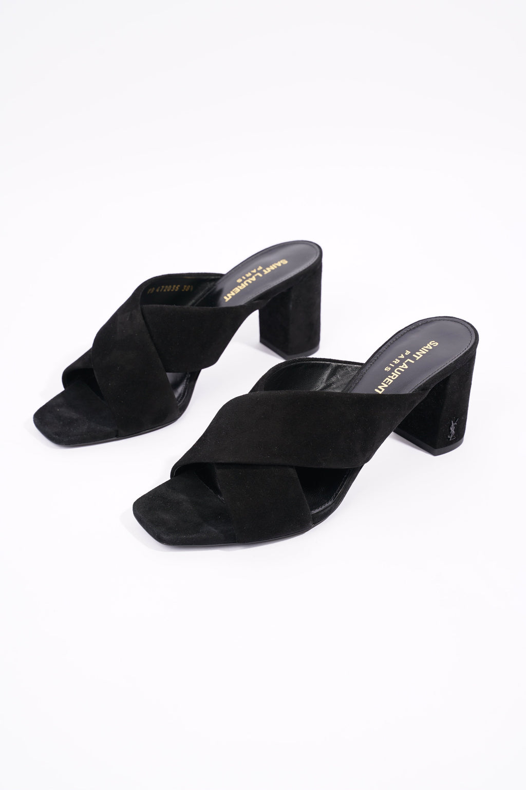 Saint Laurent Womens Lou Lou 70 Mule Black EU 38.5 / UK 5.5