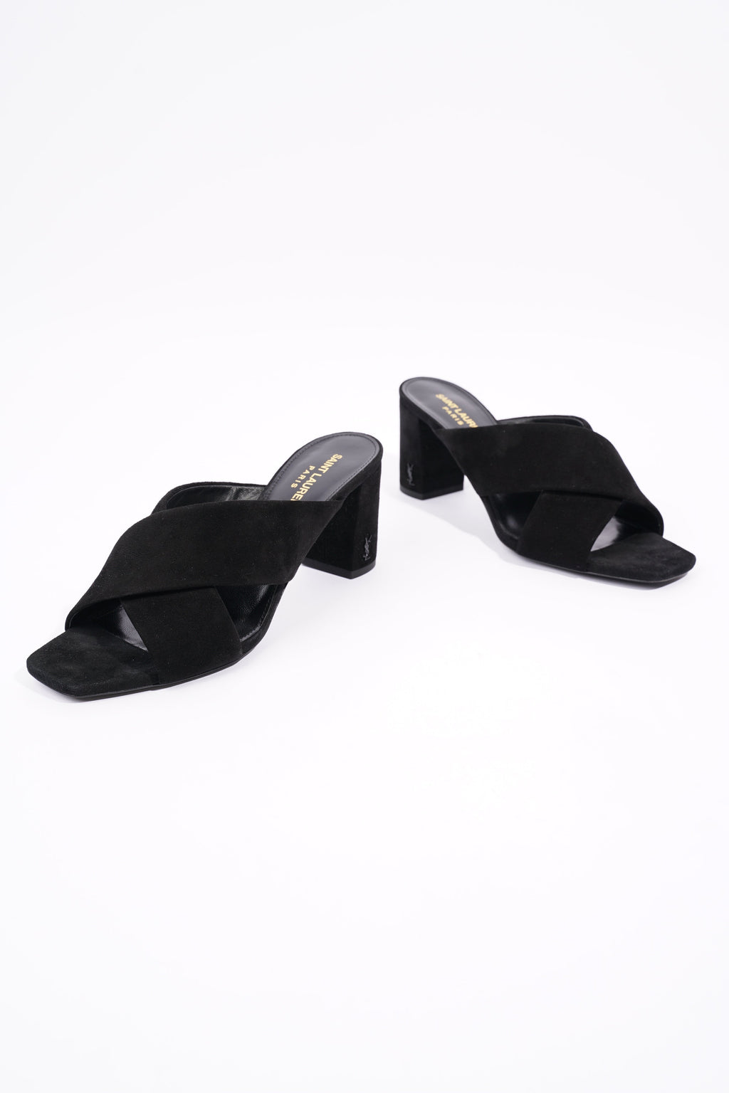 Saint Laurent Womens Lou Lou 70 Mule Black EU 38.5 / UK 5.5