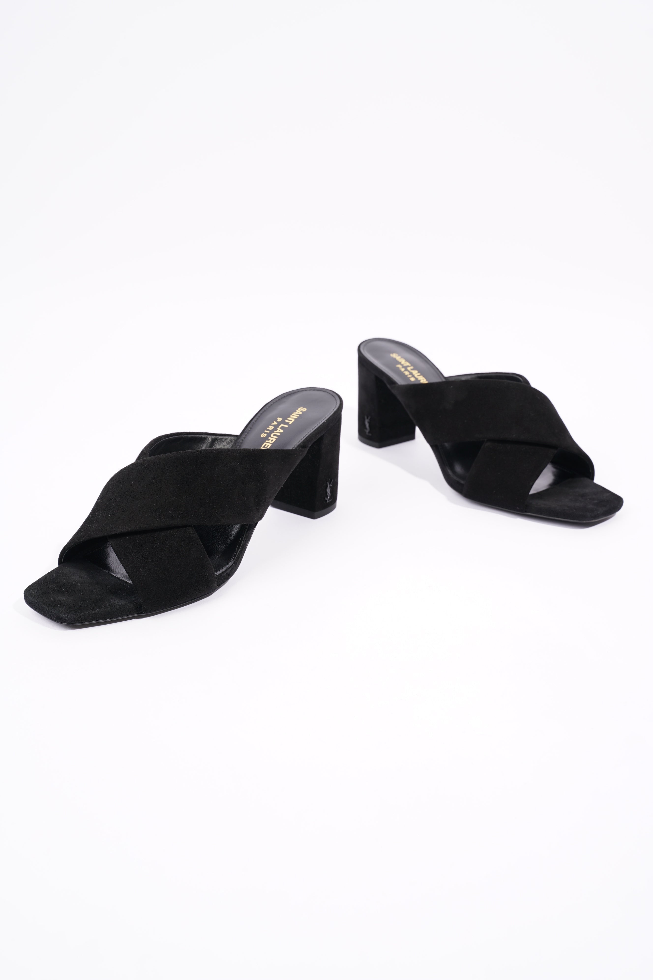Saint Laurent Womens Lou Lou 70 Mule Black EU 38.5 / UK 5.5