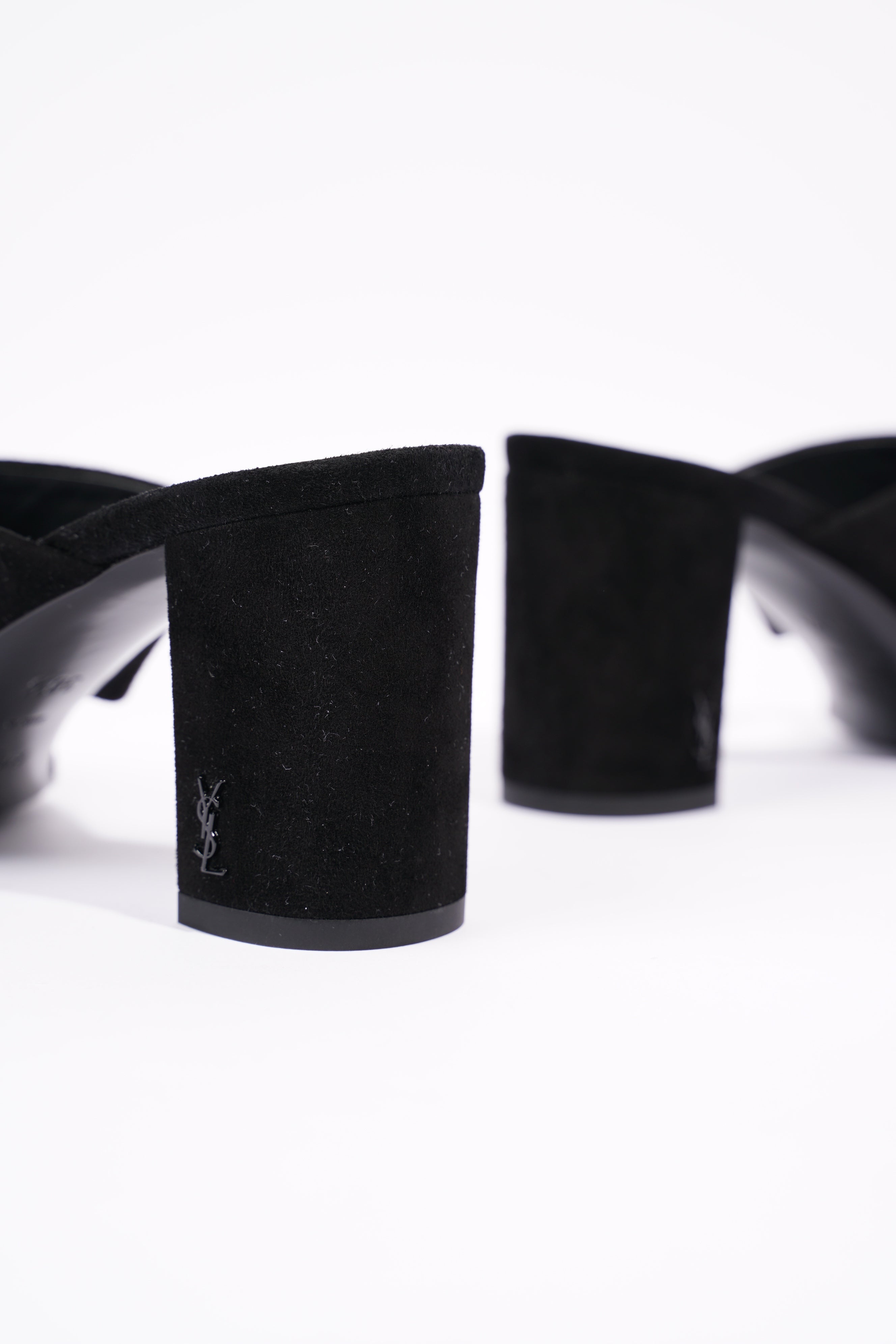 Saint Laurent Womens Lou Lou 70 Mule Black EU 38.5 / UK 5.5