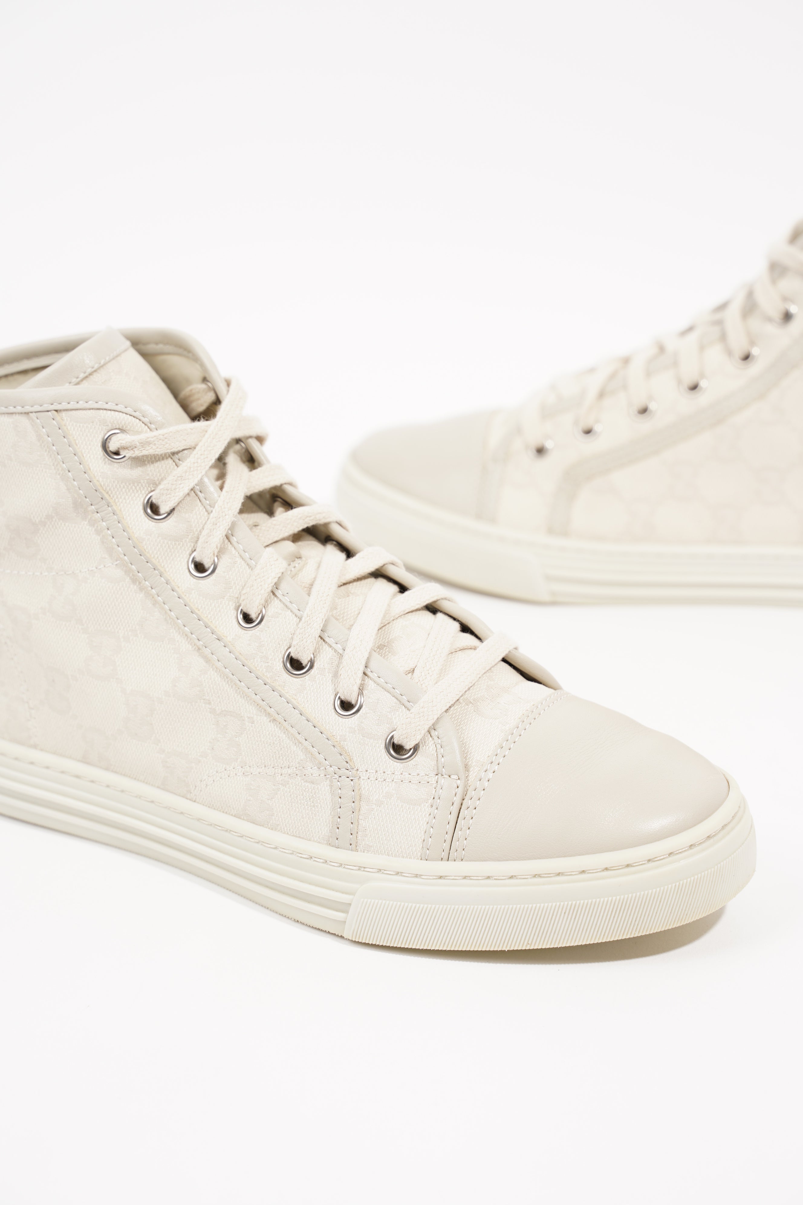 Gucci Womens GG High Top Beige EU 37.5 / UK 4.5