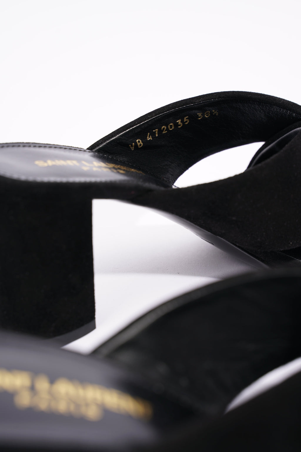 Saint Laurent Womens Lou Lou 70 Mule Black EU 38.5 / UK 5.5