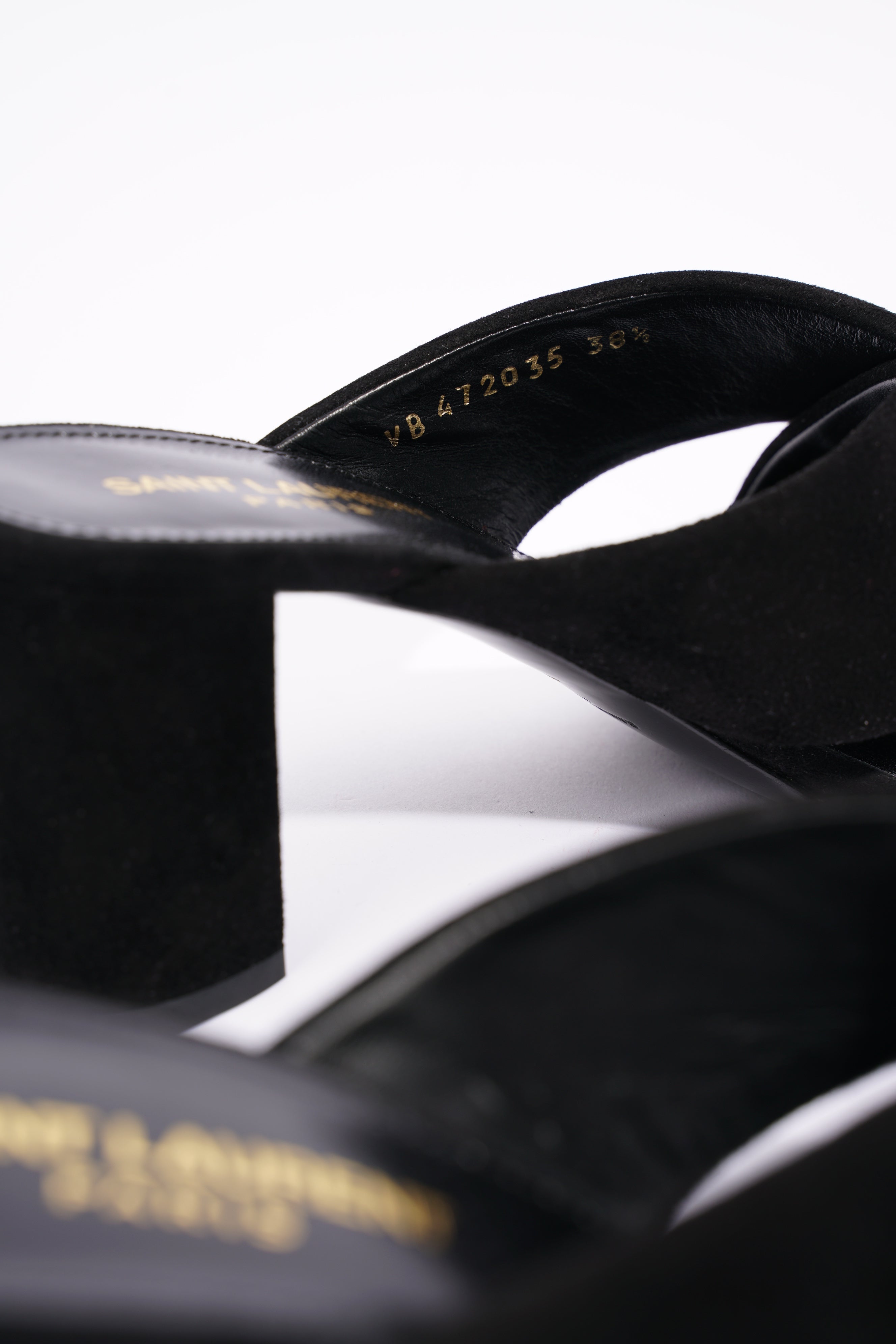 Saint Laurent Womens Lou Lou 70 Mule Black EU 38.5 / UK 5.5